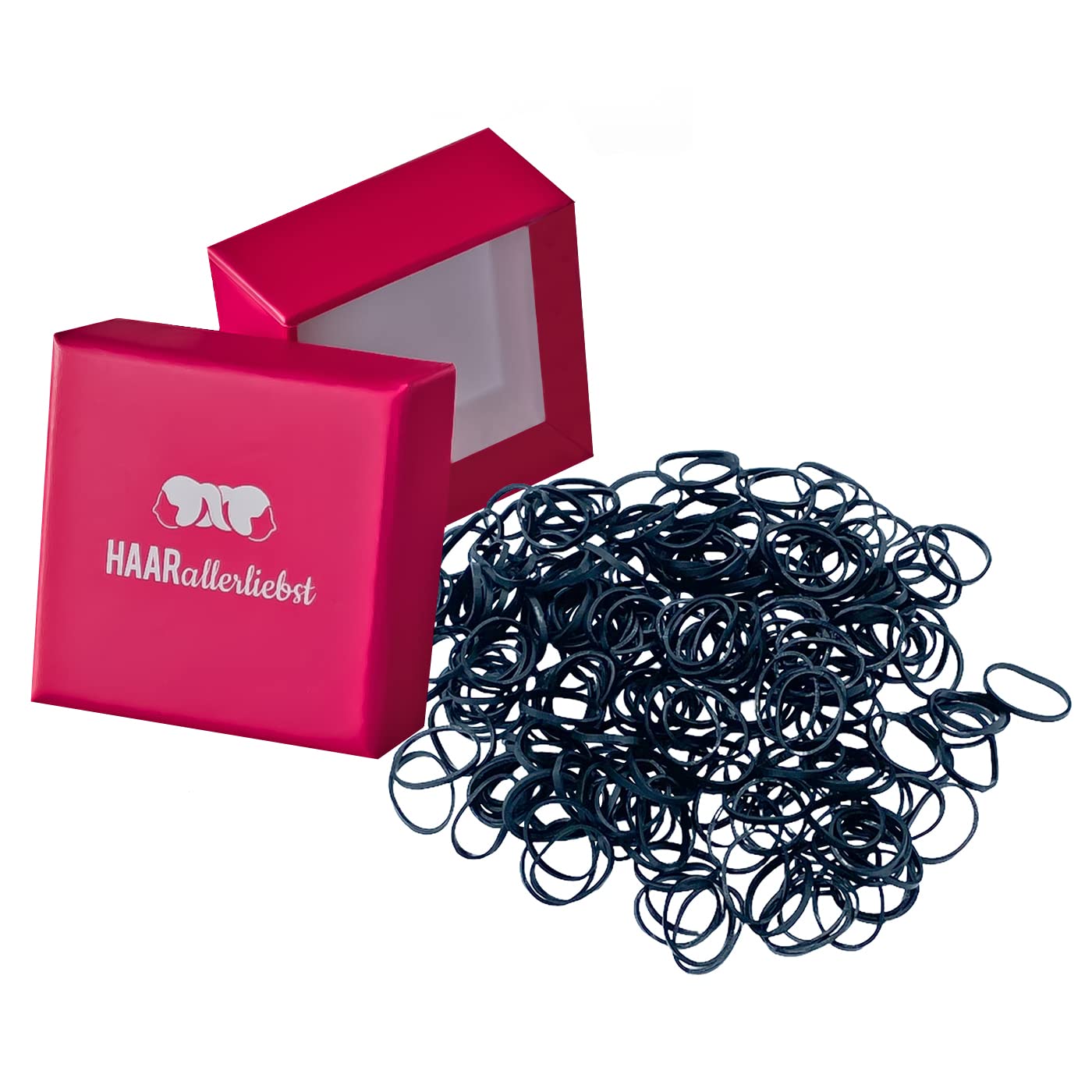 Haargummis mini klein (250 Stück | schwarz | 1cm) - HAARallerliebst