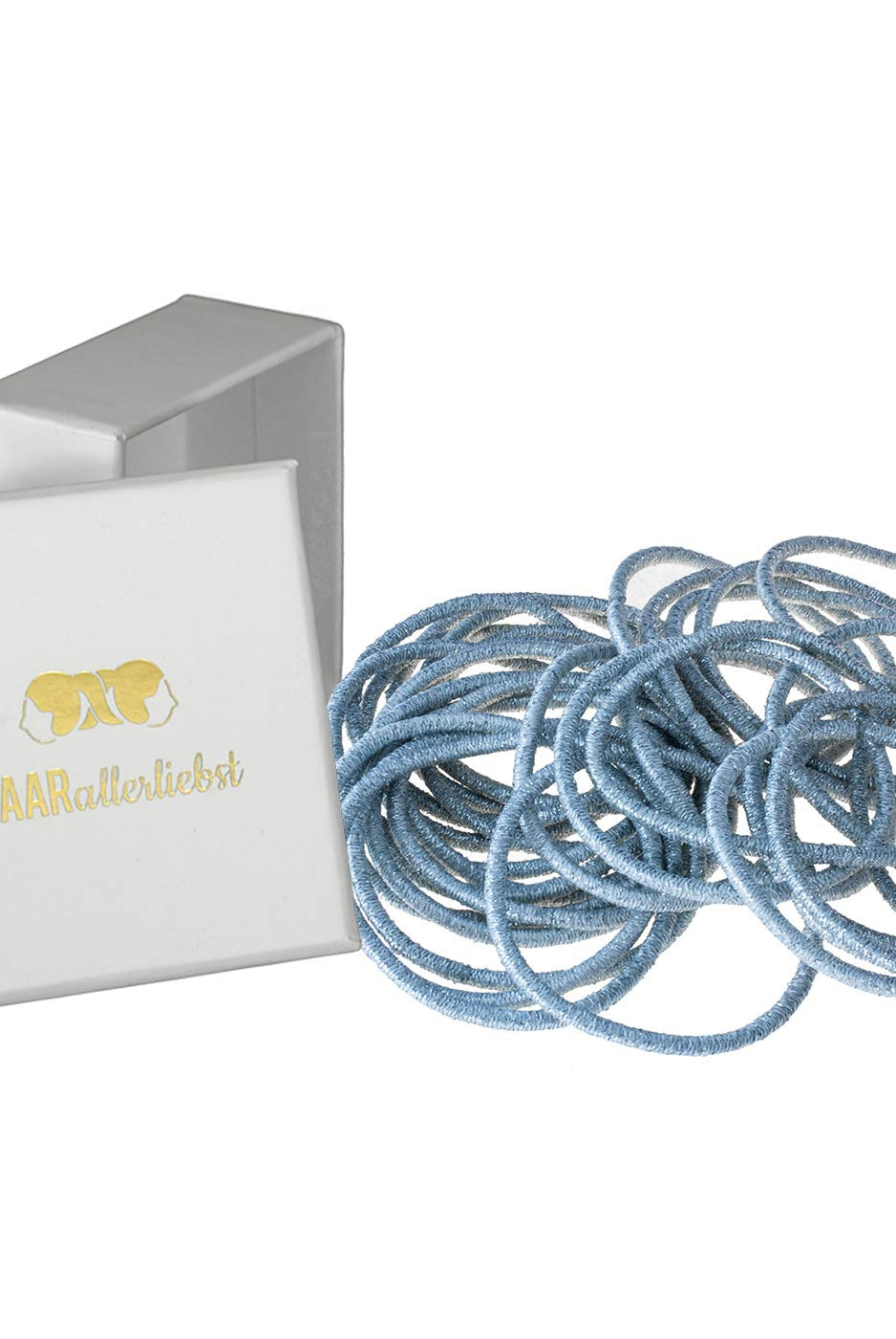 Haargummis (silber | 30 Stück | 2mm dünn) - HAARallerliebst