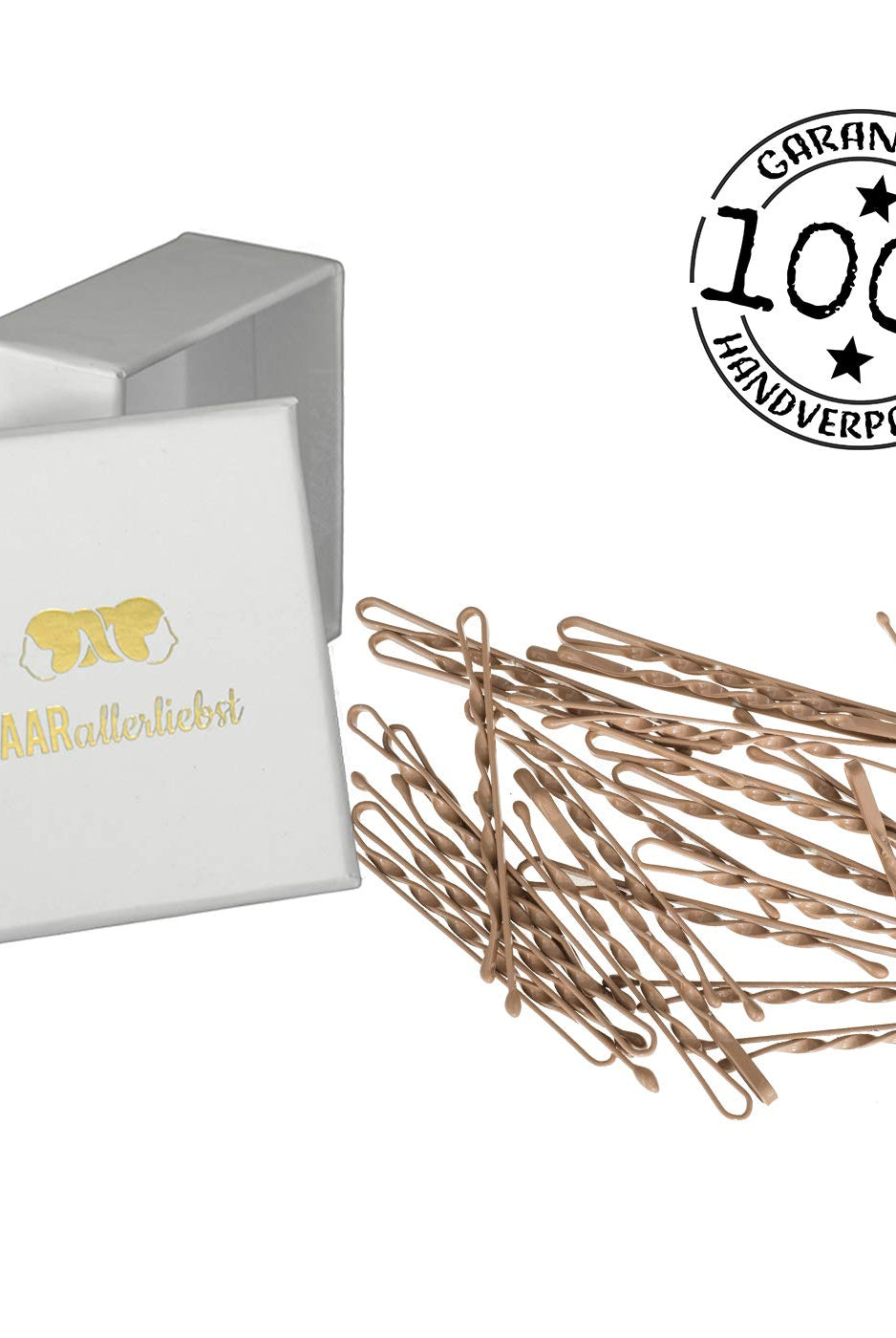 Bobby Pins gedreht (24 Stück | 5cm | (beige, gold, roségold, silber) für ultimativen Halt - HAARallerliebst