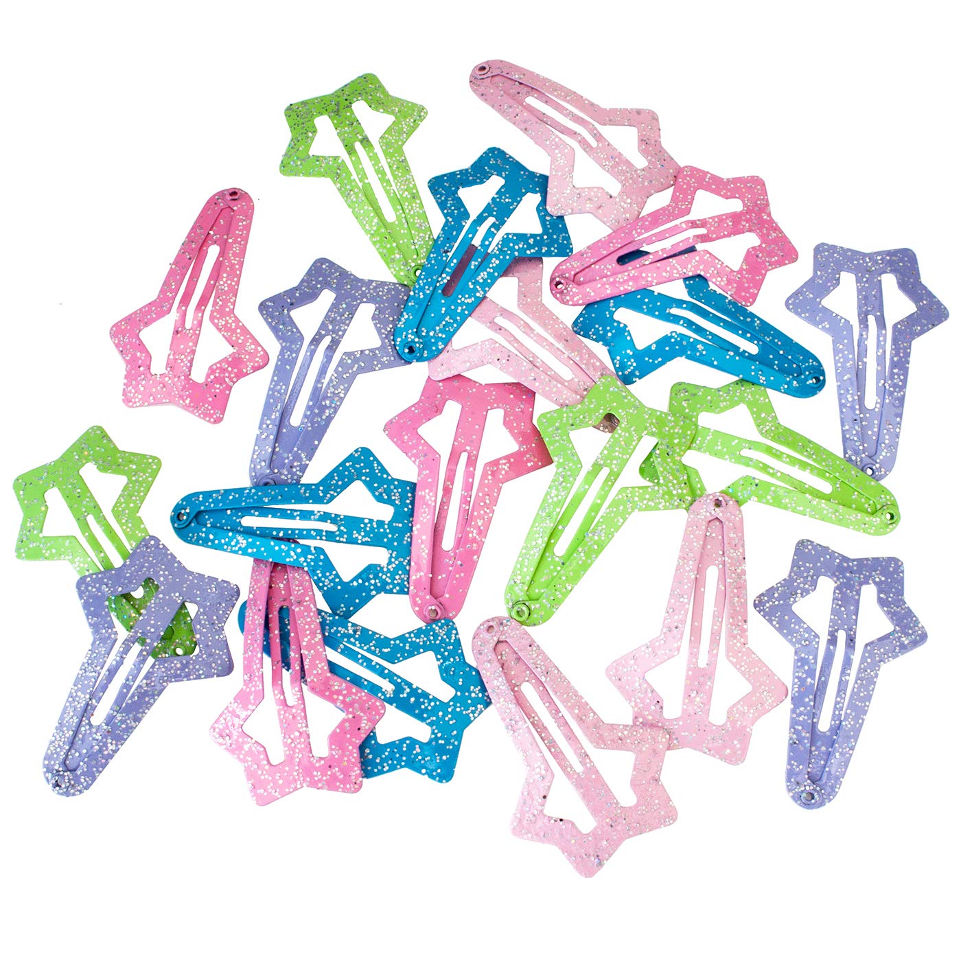 Glitzernde Sterne Haarspangen (20 Stück | 48mm) - HAARallerliebst