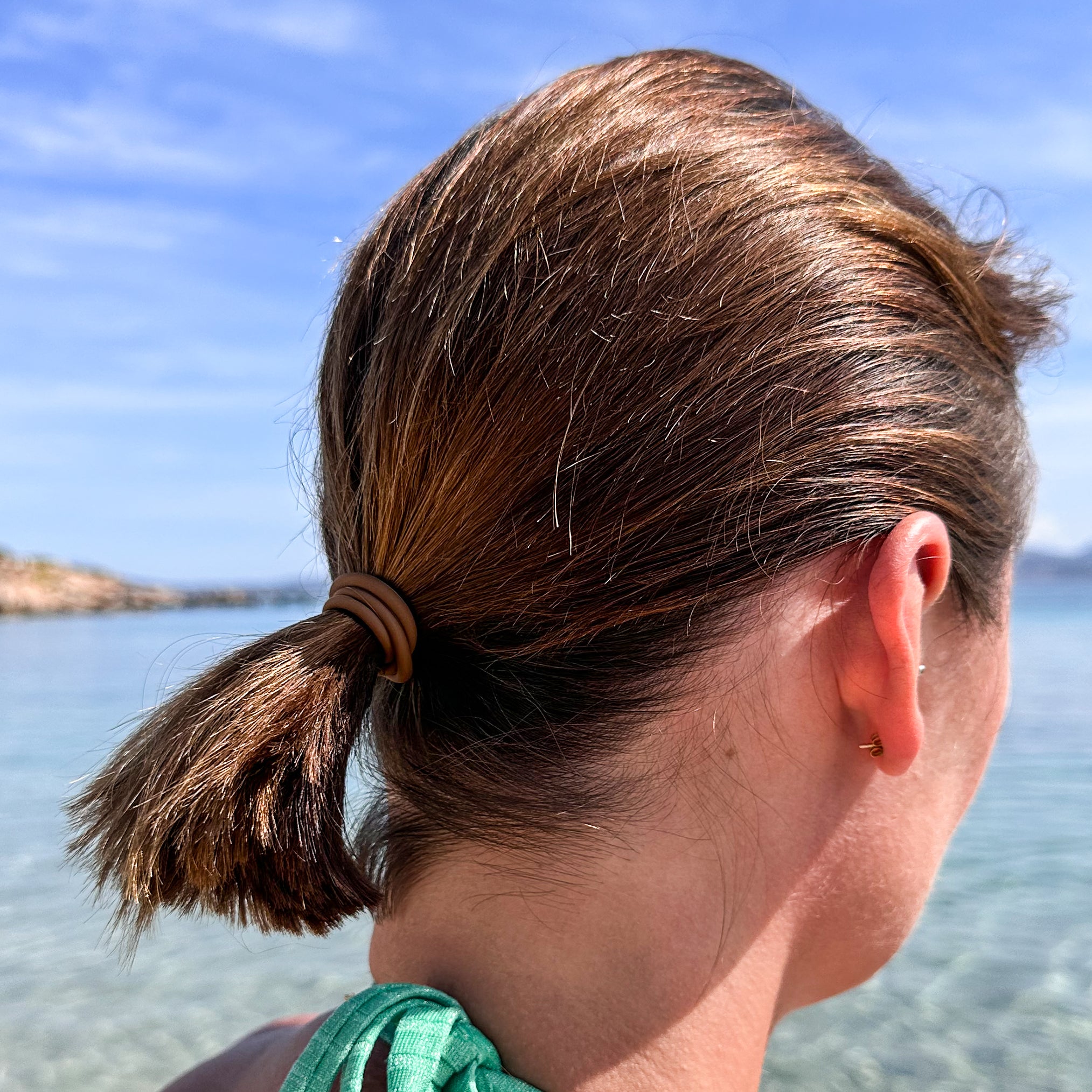 Silikon Haargummis (braun | 9 Stück) extra starker Halt im Haar - HAARallerliebst