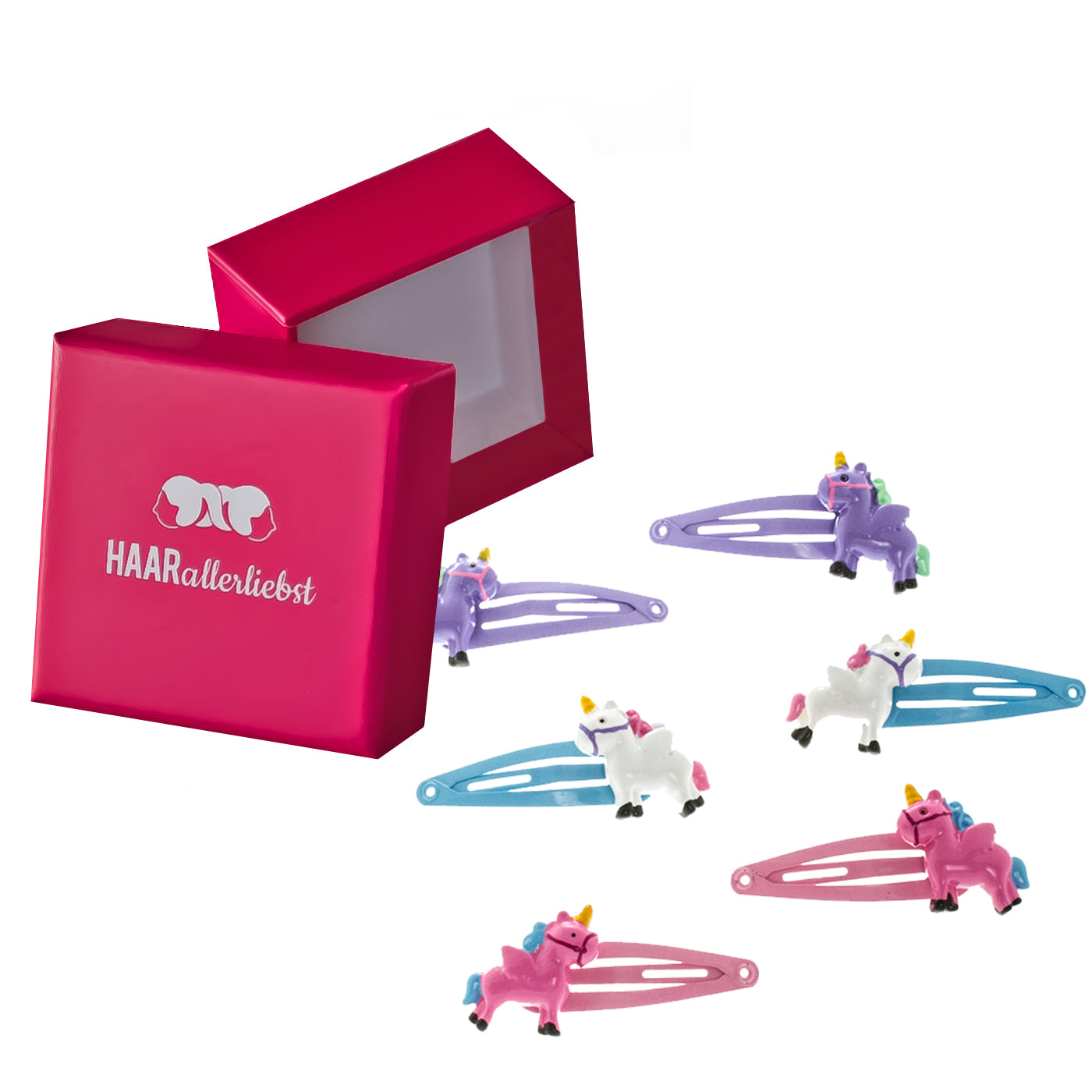Haarspangen Set bunte Einhörner - HAARallerliebst