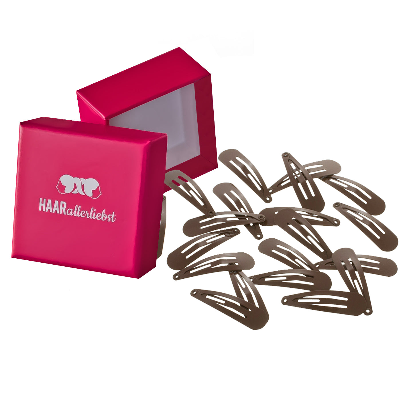 Haarspangen klein (braun | 20 Stück | 39mm) - HAARallerliebst