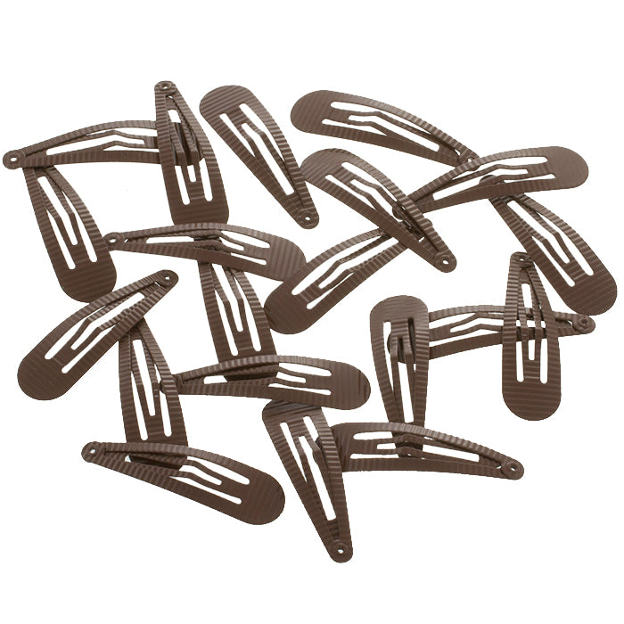 Haarspange geriffelt (braun | 20 Stück | 5cm) - HAARallerliebst