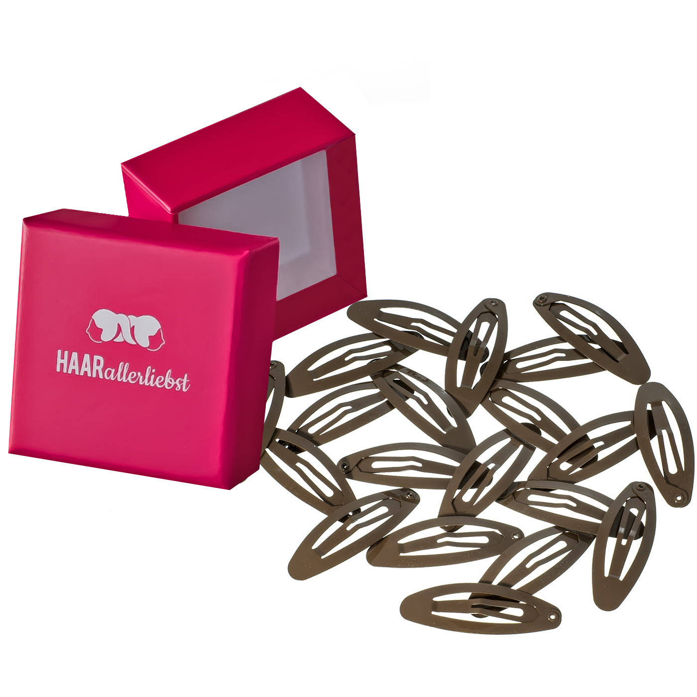 Haarspangen Oval (braun | 20 Stück | 5cm) - HAARallerliebst