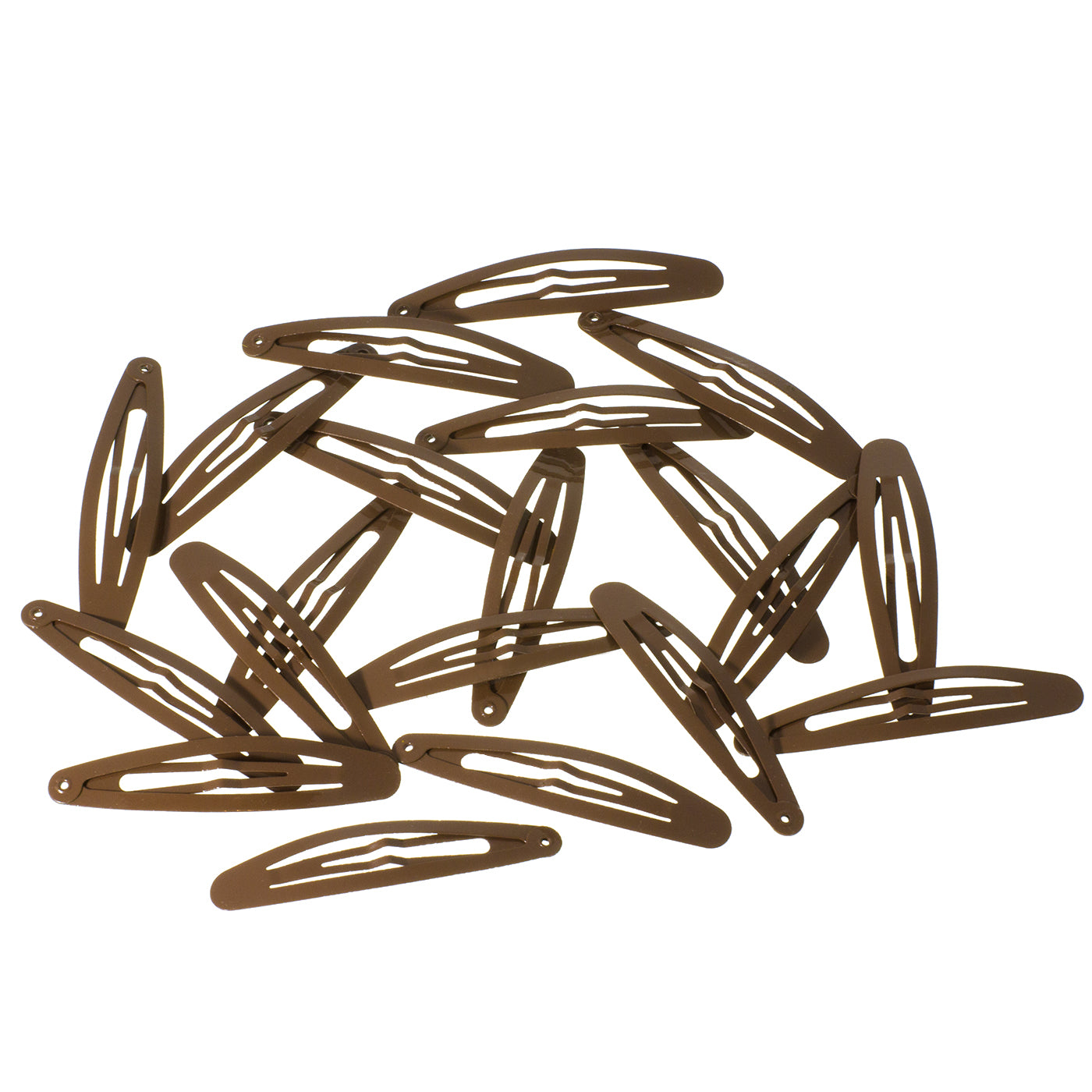 Haarspangen Groß Oval (braun | 20 Stück | 58mm) - HAARallerliebst