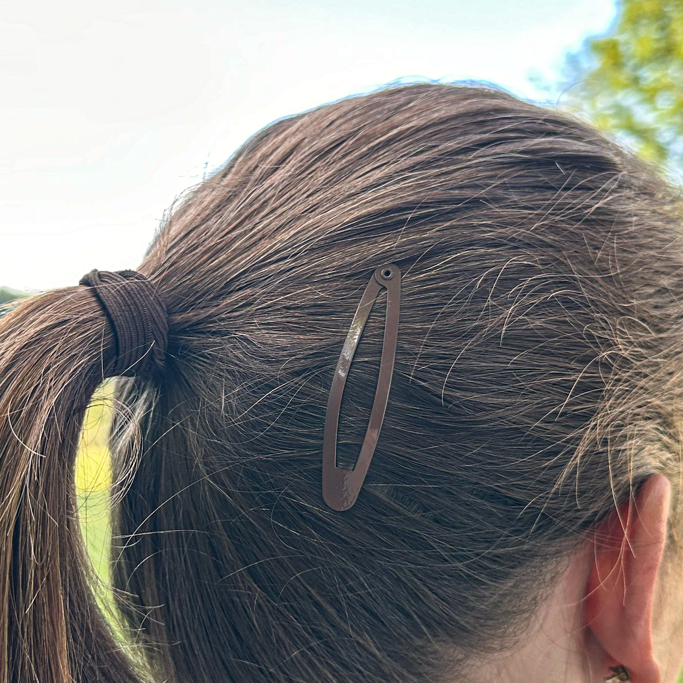 Haarspangen Oval (braun | 20 Stück | 58mm) - HAARallerliebst