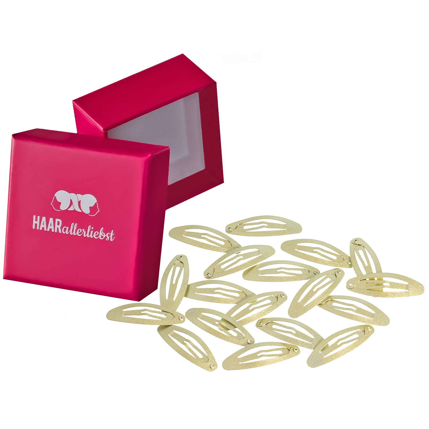Haarspangen Oval (Gold Schimmernd | 20 Stück | 5cm) - HAARallerliebst