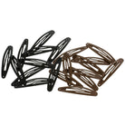 Haarspangen schwarz braun (oval | 20 Stück | 6cm) - HAARallerliebst