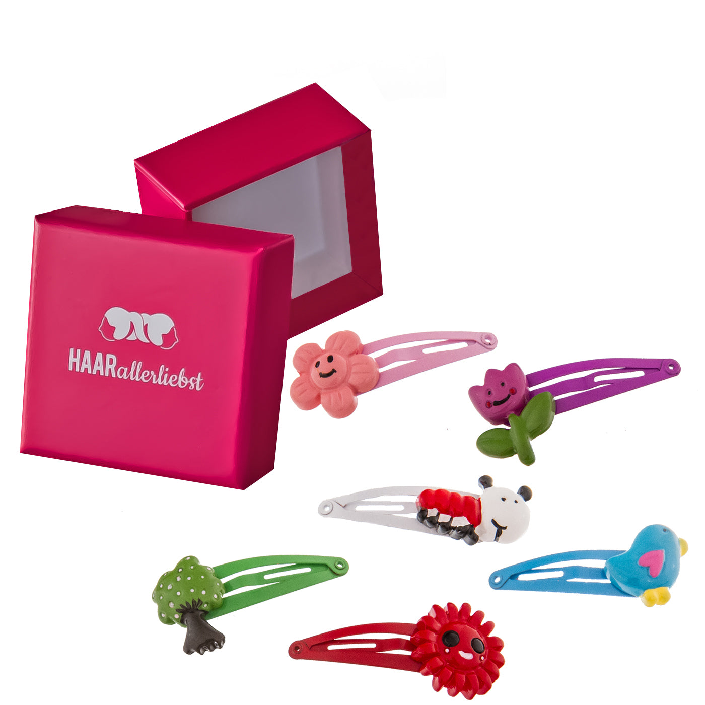 Haarspangen Set Natur (bunt | 6 Stück) - HAARallerliebst
