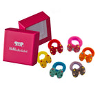 Haargummi Set Schleifen (bunt | 6 Stück) pinke Box - HAARallerliebst