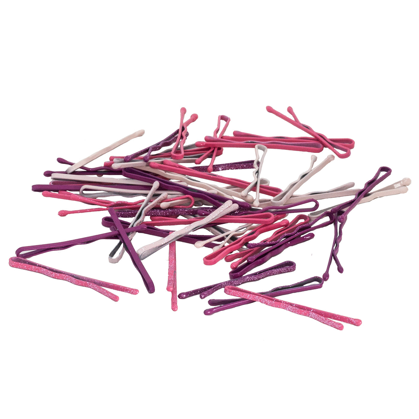 Mini Bobby Pins (rosa pink lila Glitzer | 48 Stück | 34mm) - HAARallerliebst