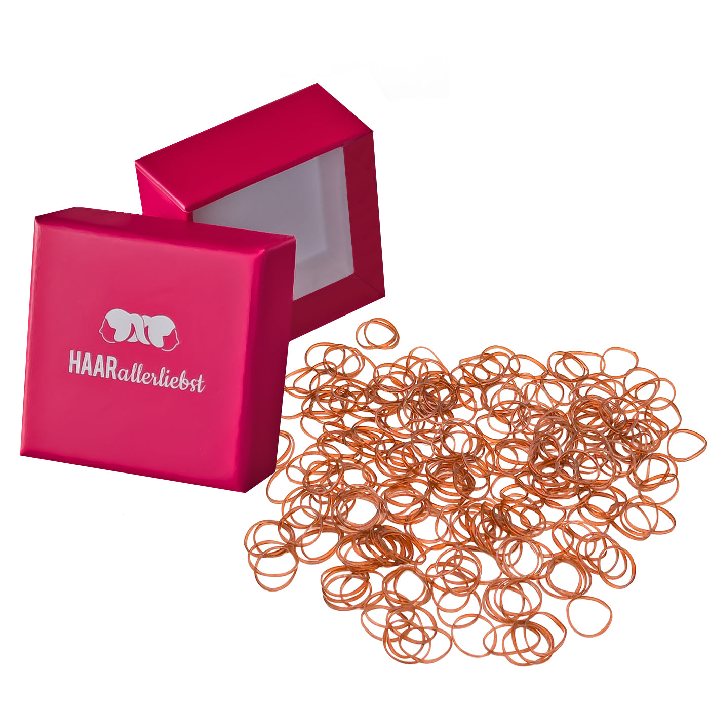 Haargummis mini klein (250 Stück | hellbraun | 1cm) - HAARallerliebst