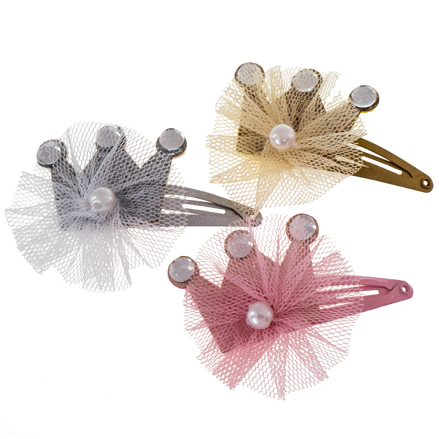 Haarspange Krone Set (silber rosa gold | 3 Stück) - HAARallerliebst