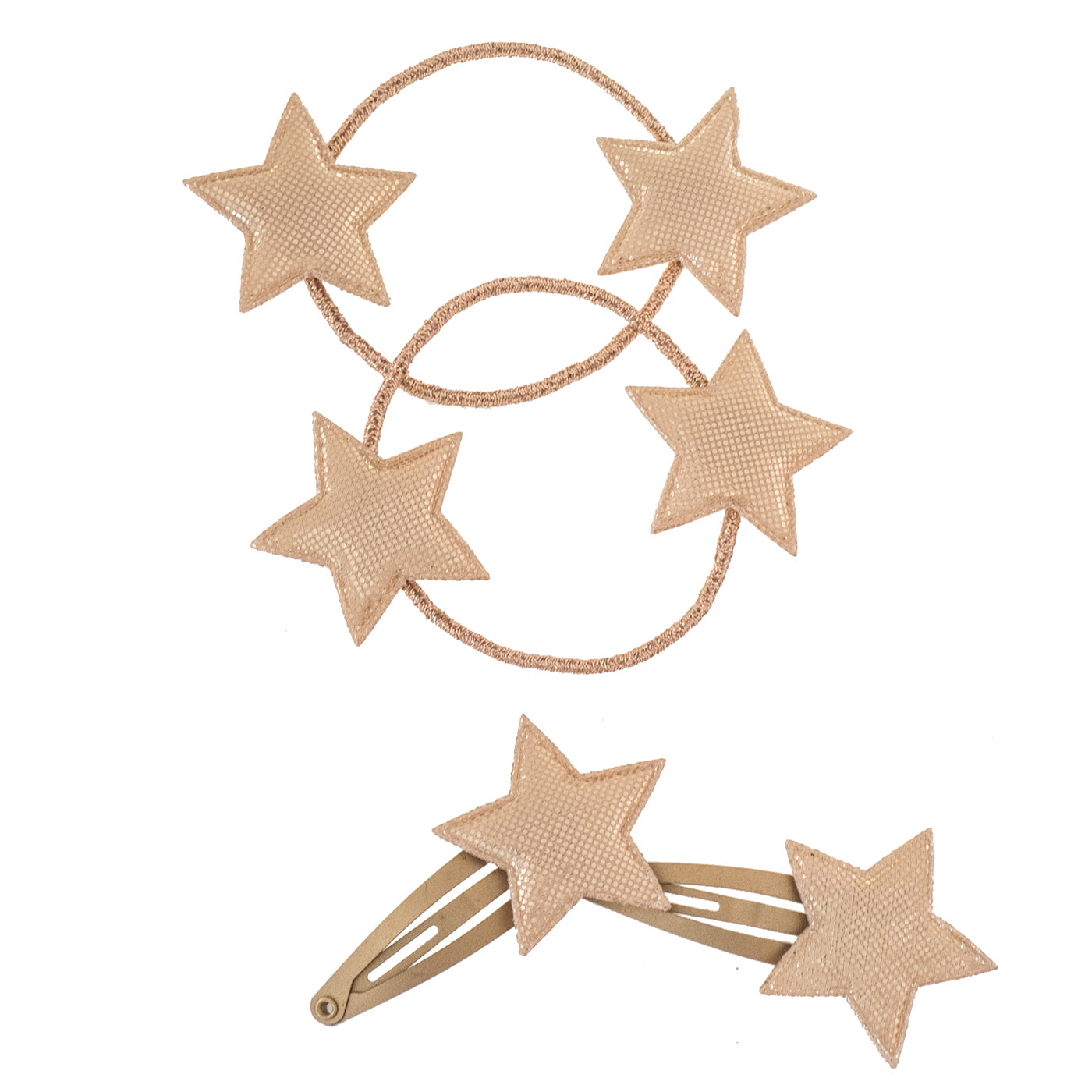 Stern Haarspange und Haargummi Set (gold | 4 Stück) - HAARallerliebst