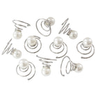 Haarschmuck Braut  Haarcurlies mit Perlen (silber | 10 Stück) - HAARallerliebst