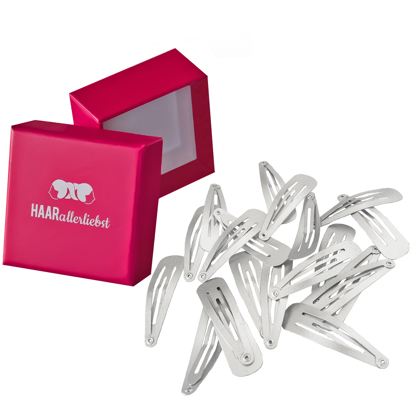 Haarspangen (silber schimmernd | 20 Stück | 5cm) - HAARallerliebst