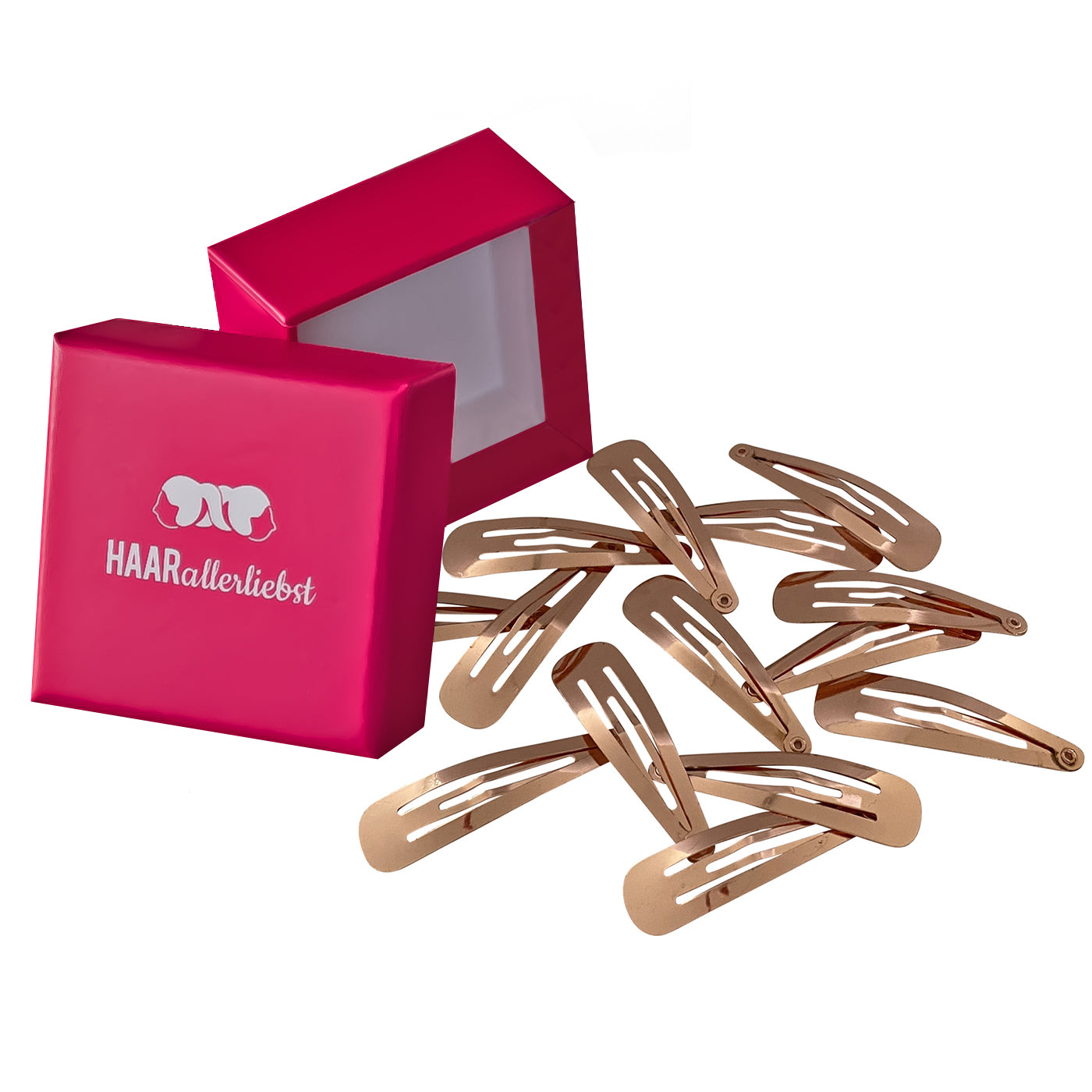 Haarspangen (roségold glänzend | 14 Stück | 5cm) - HAARallerliebst