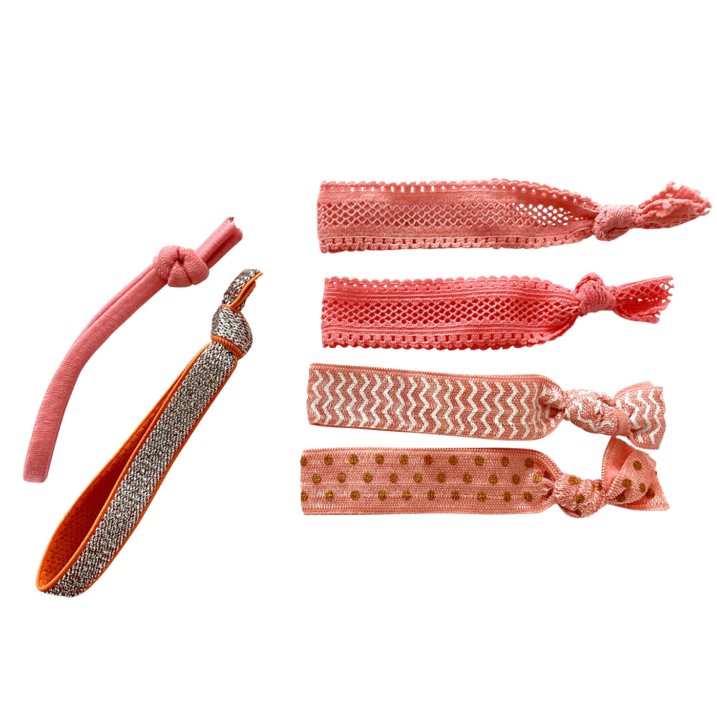 Haargummis Armbänder (lachsfarben | 6 Stück) - HAARallerliebst