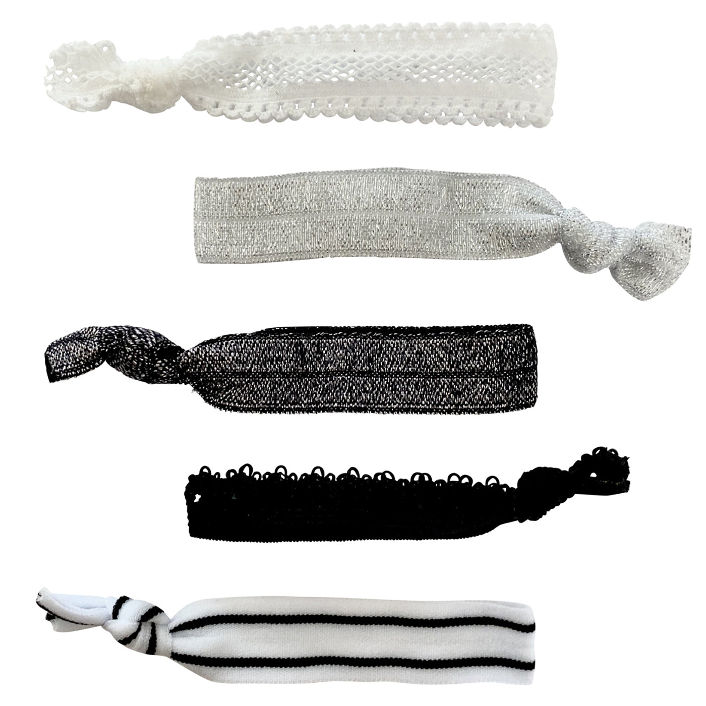 Haargummis Armbänder (schwarz weiss | 5 Stück) - HAARallerliebst