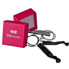 Haargummi als Armband (weiss schwarz | 5 Stück) pinke Box - HAARallerliebst