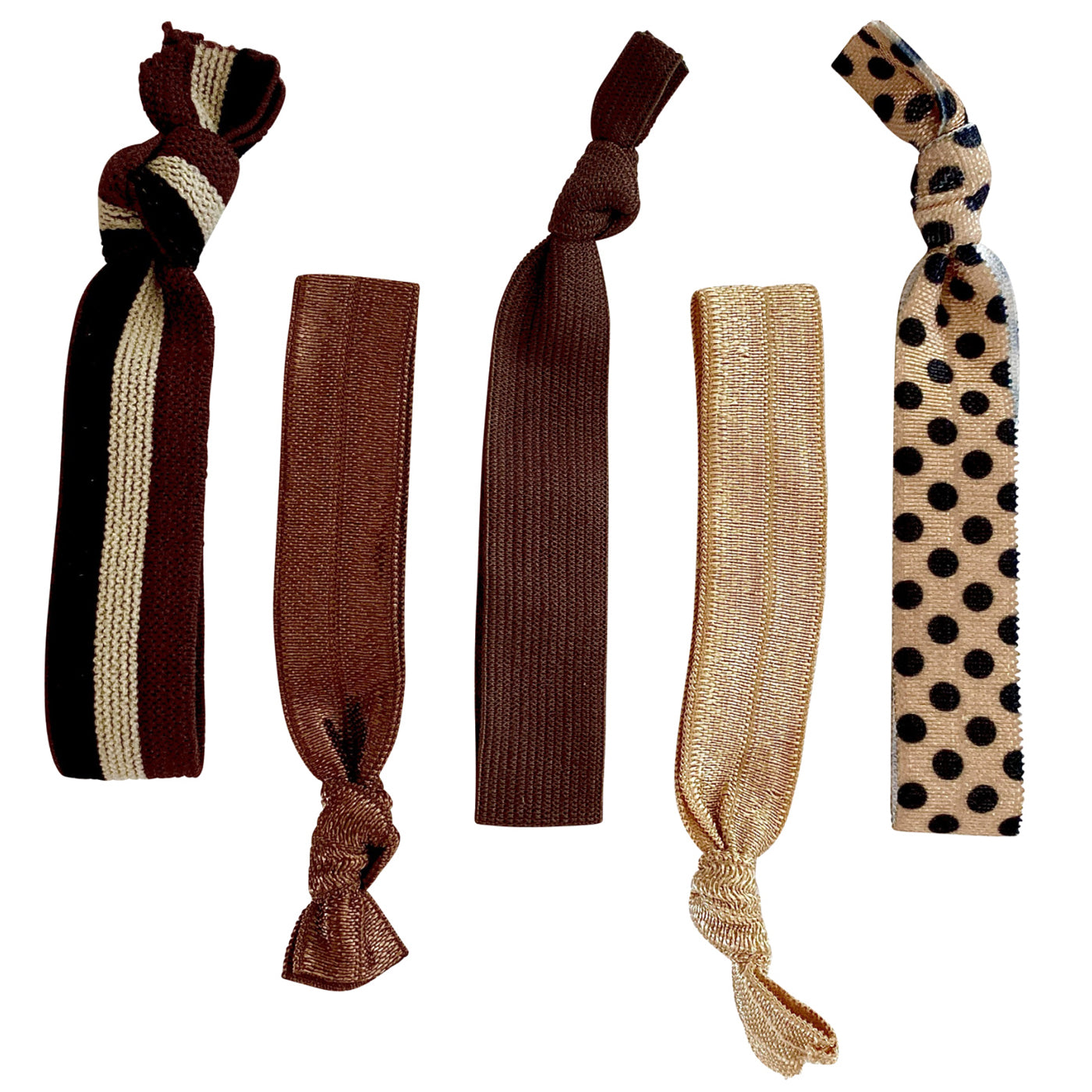 Haargummis Armbänder (beige braun | 5 Stück) - HAARallerliebst