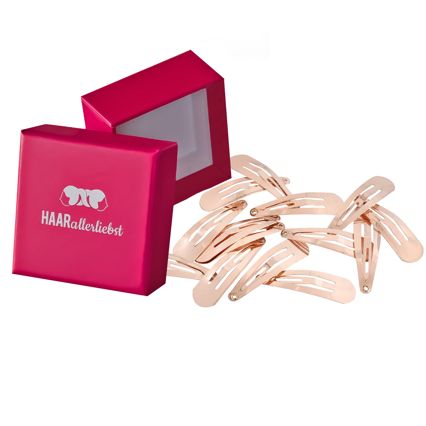 Haarspangen (roségold glänzend | 14 Stück | 39mm) - HAARallerliebst