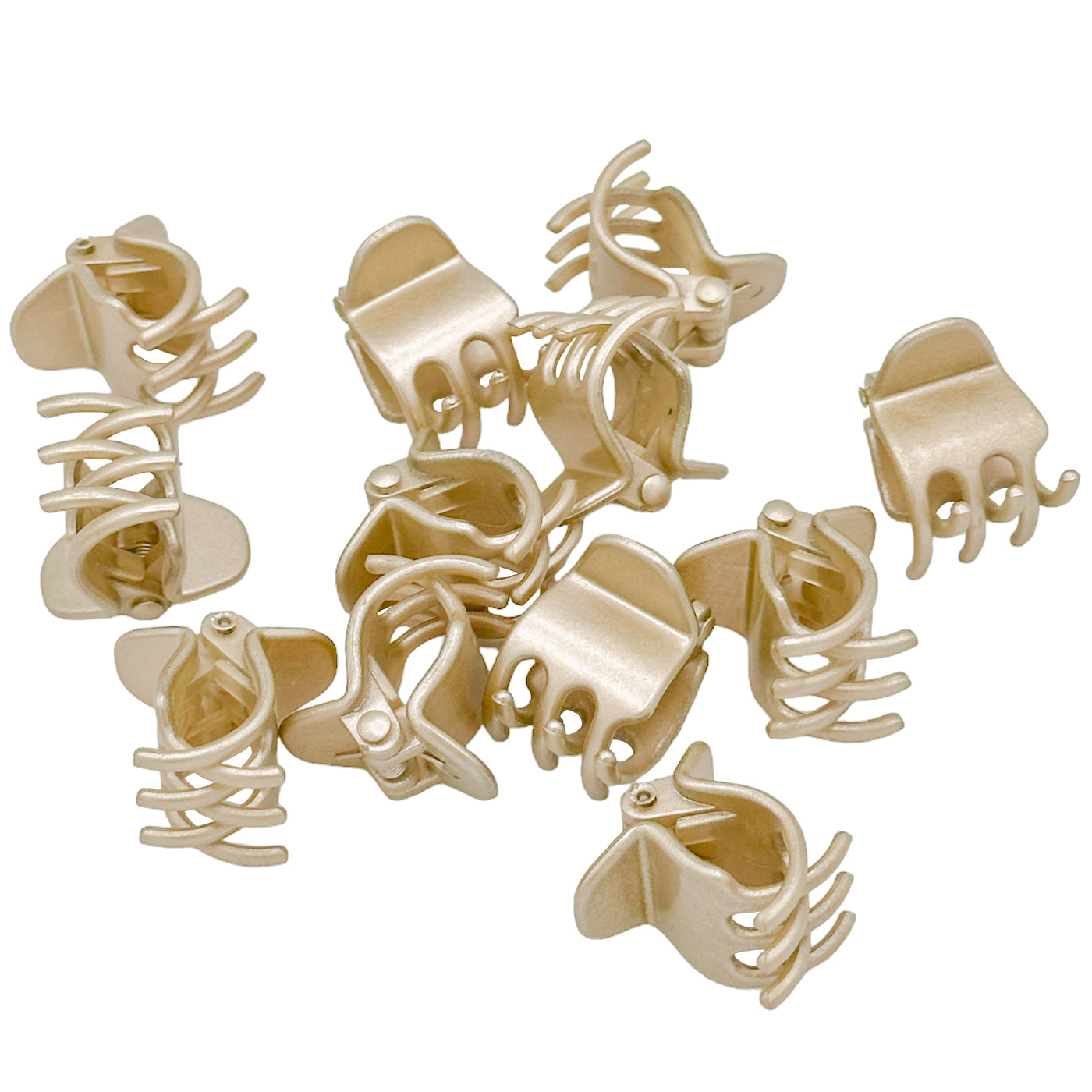 Haarklammer klein (gold schimmernd | 12 Stück | 2cm) - HAARallerliebst