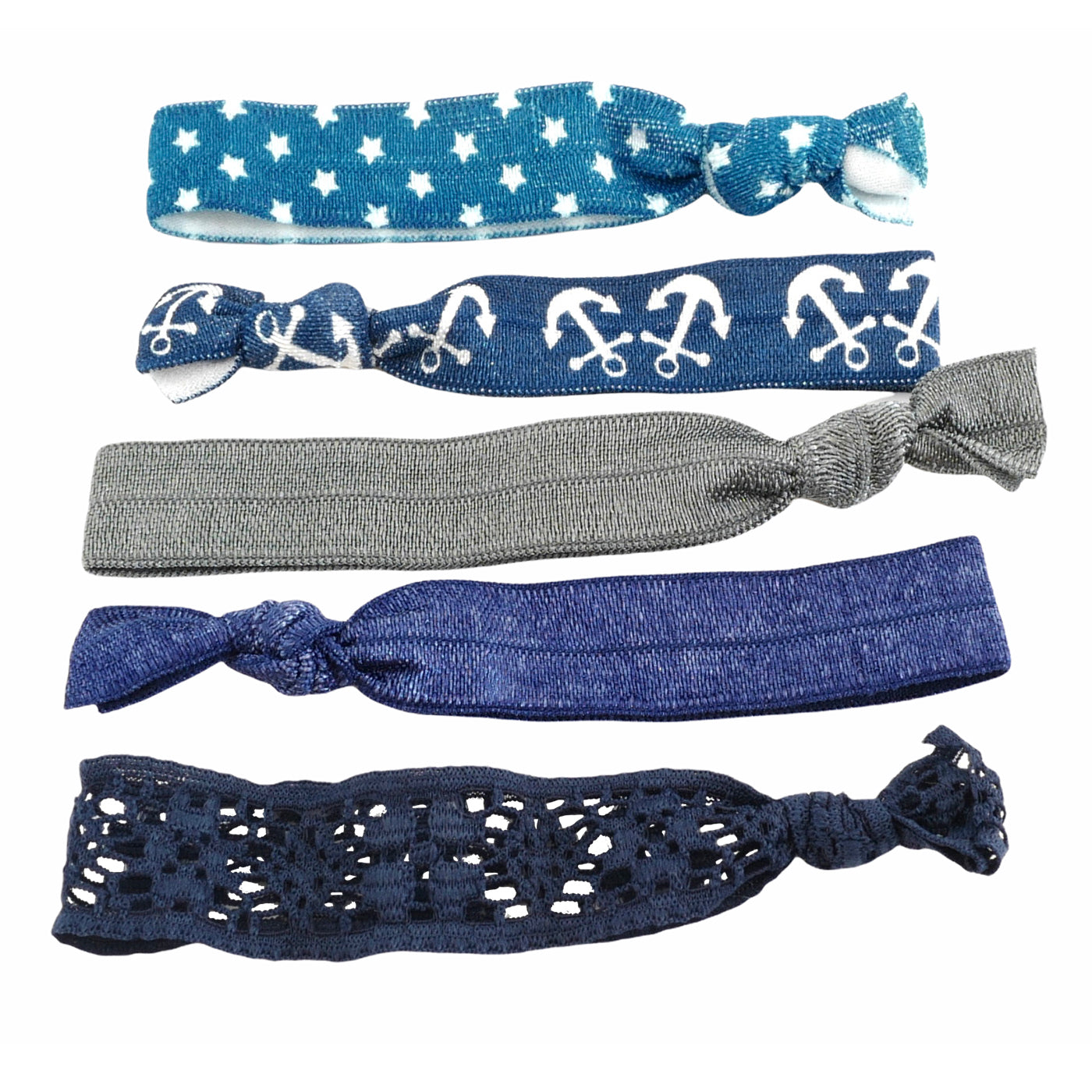 Haargummi Armband (blau | 5 Stück) - HAARallerliebst