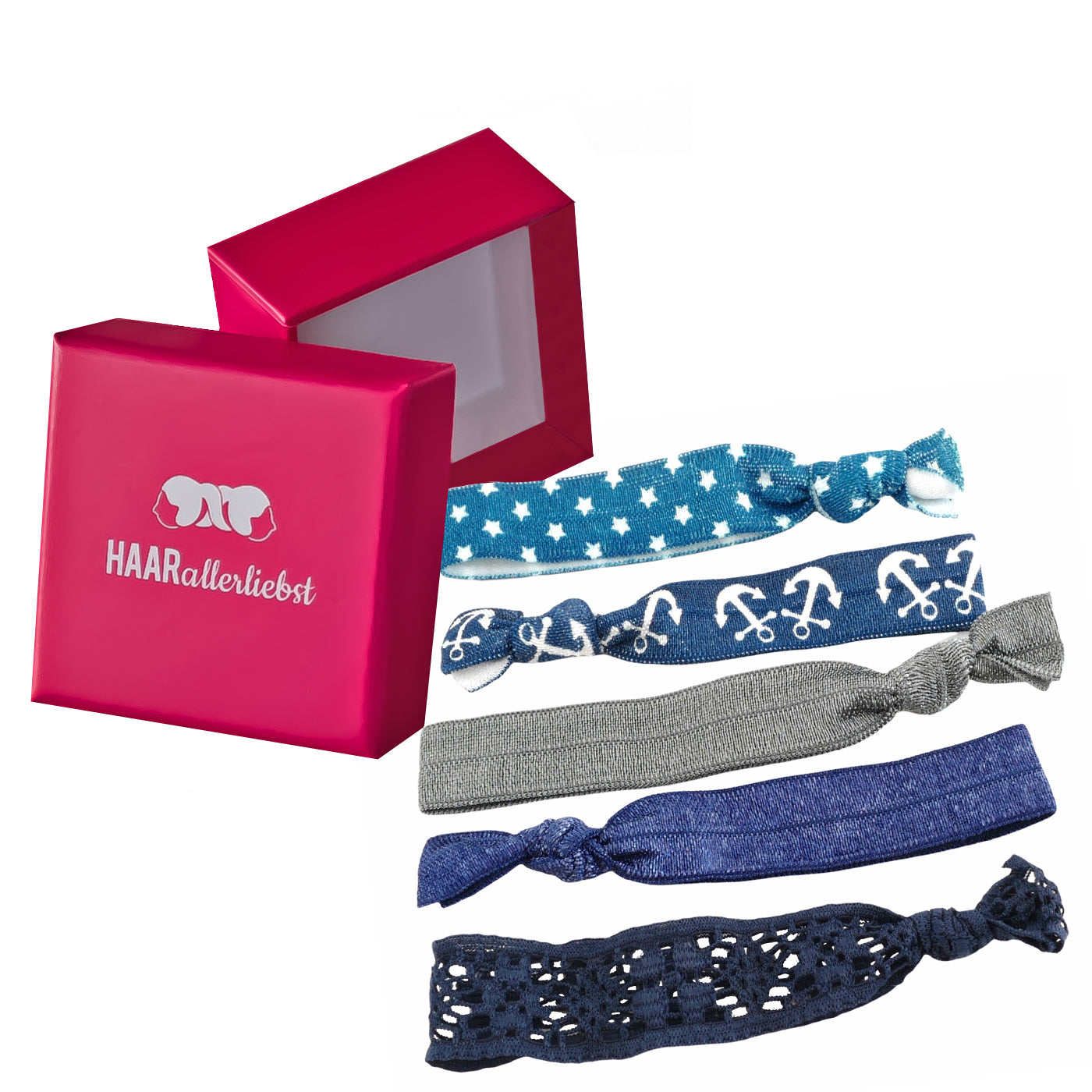 Haargummis Armbänder (blau | 5 Stück) - HAARallerliebst
