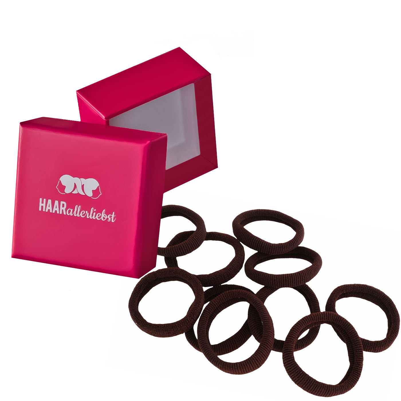 Haargummis weich (dunkelbraun | 10 Stück | 4cm) - HAARallerliebst