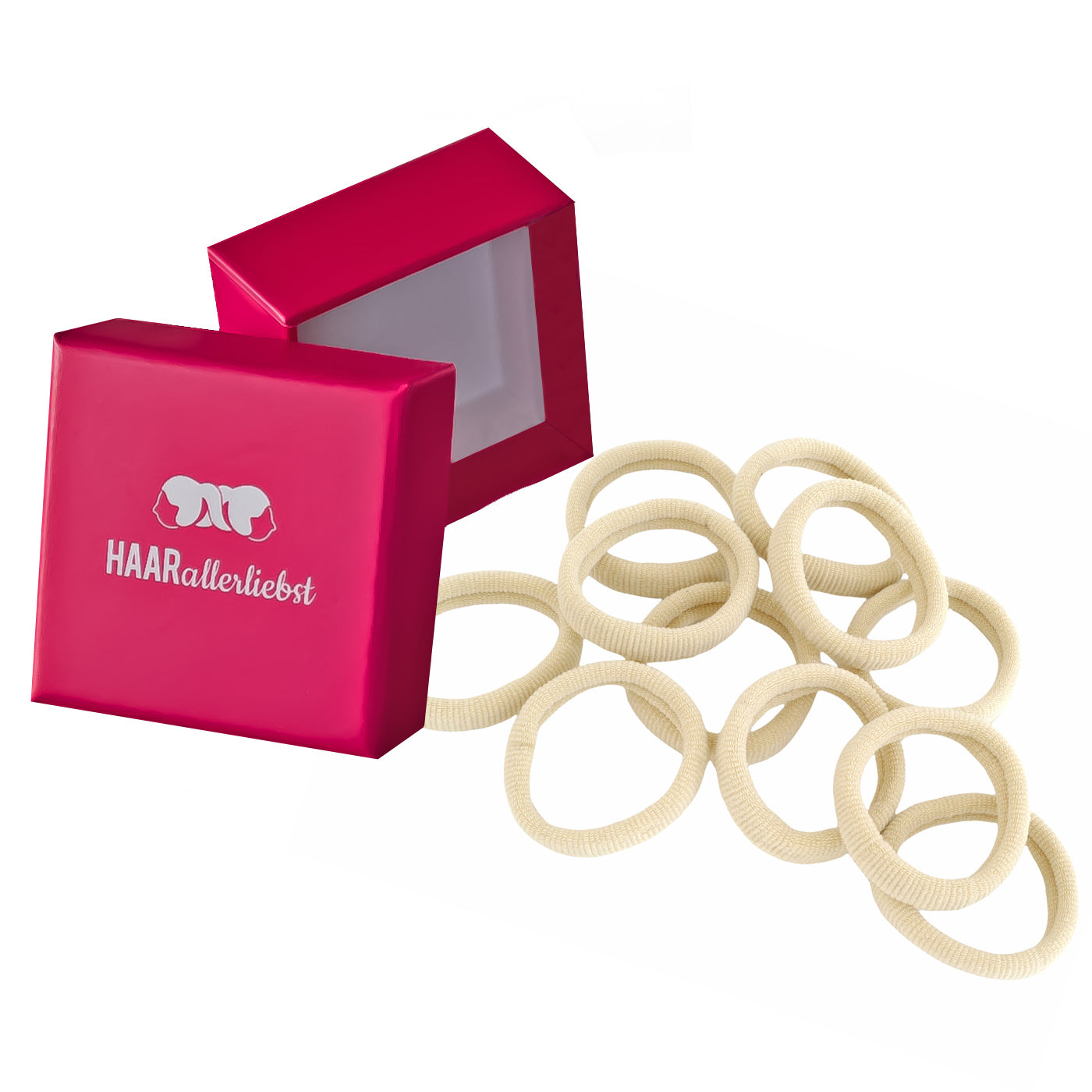 Haargummis weich (hell beige | 10 Stück | 4cm) - HAARallerliebst