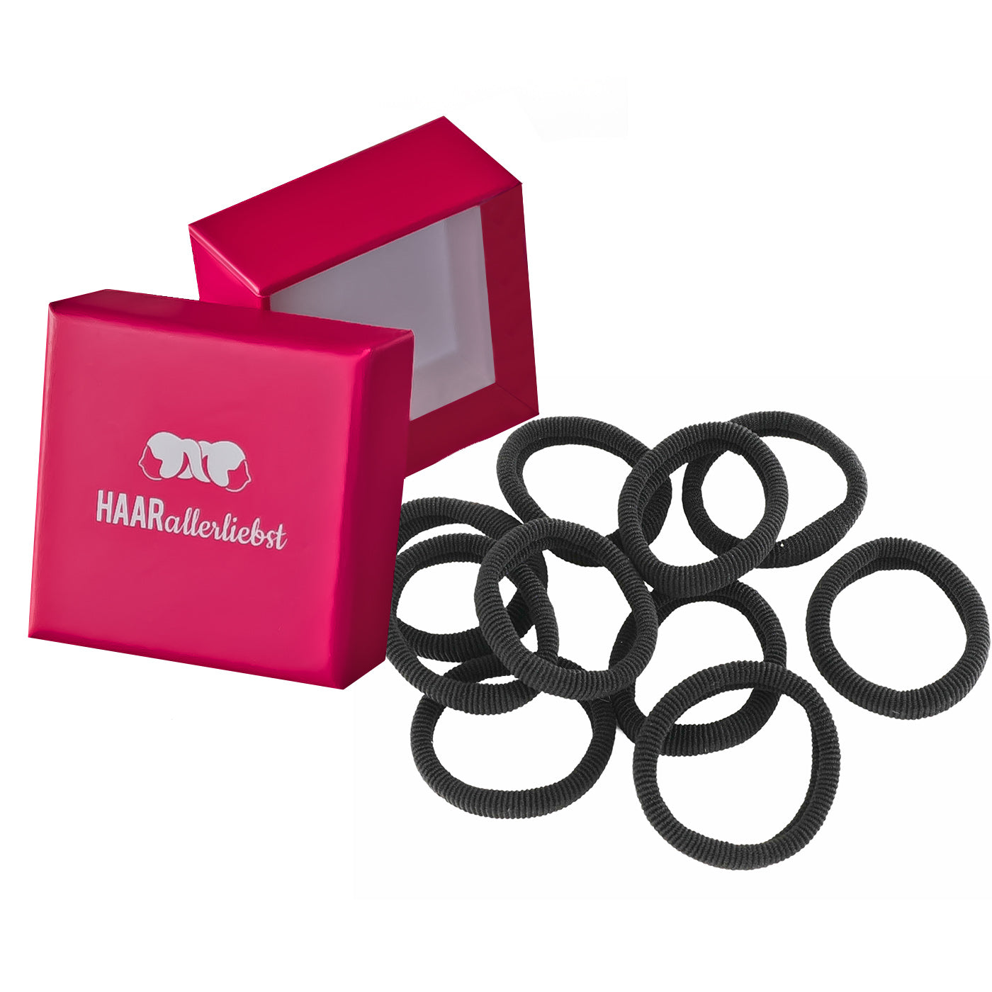 Haargummis weich (schwarz | 10 Stück | 4cm) - HAARallerliebst