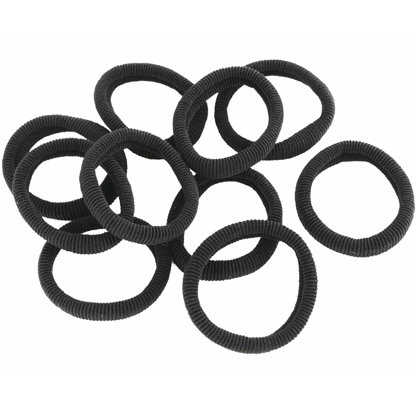 Schonende Haargummis weich (schwarz | 10 Stück | 4cm) - HAARallerliebst