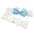 Stirnband Babys Set (weiss blau | 32cm) - HAARallerliebst