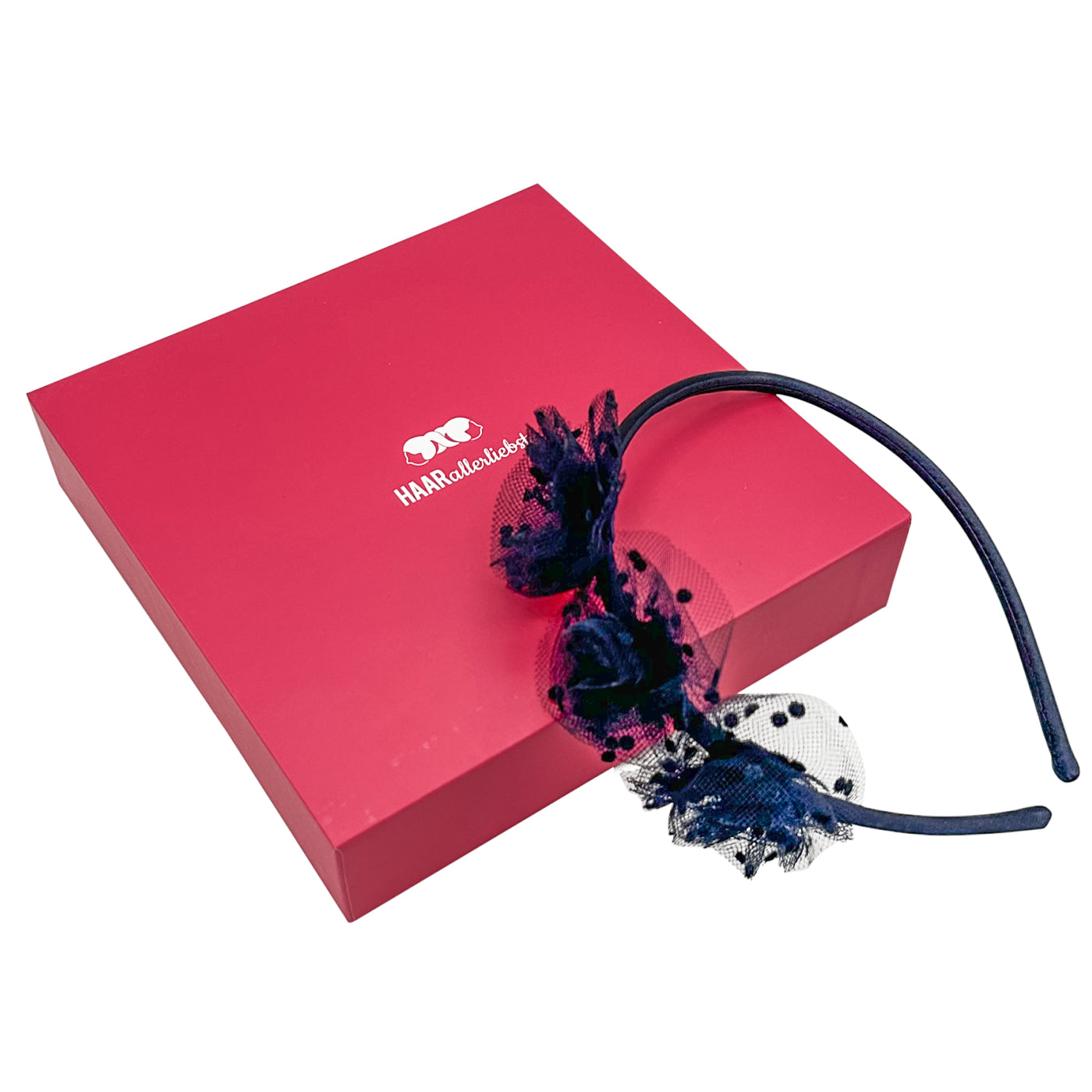 Haarreif (Tüll mit Punkten | blau) - HAARallerliebst