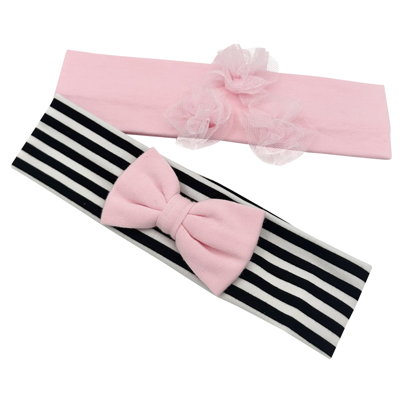 Kinder Haarband Set (schwarz weiss rosa | 36cm) - HAARallerliebst