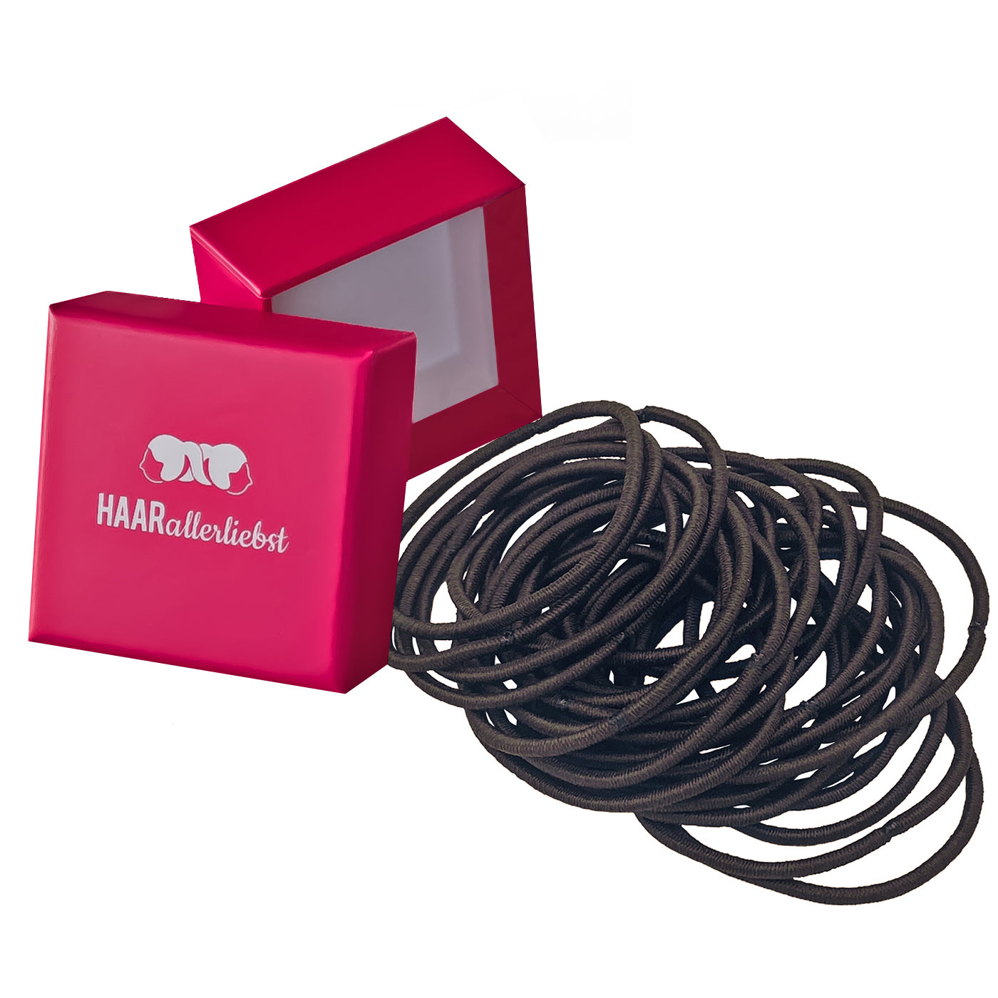 Haargummis (braun | 30 Stück | 1,5mm dünn) - HAARallerliebst