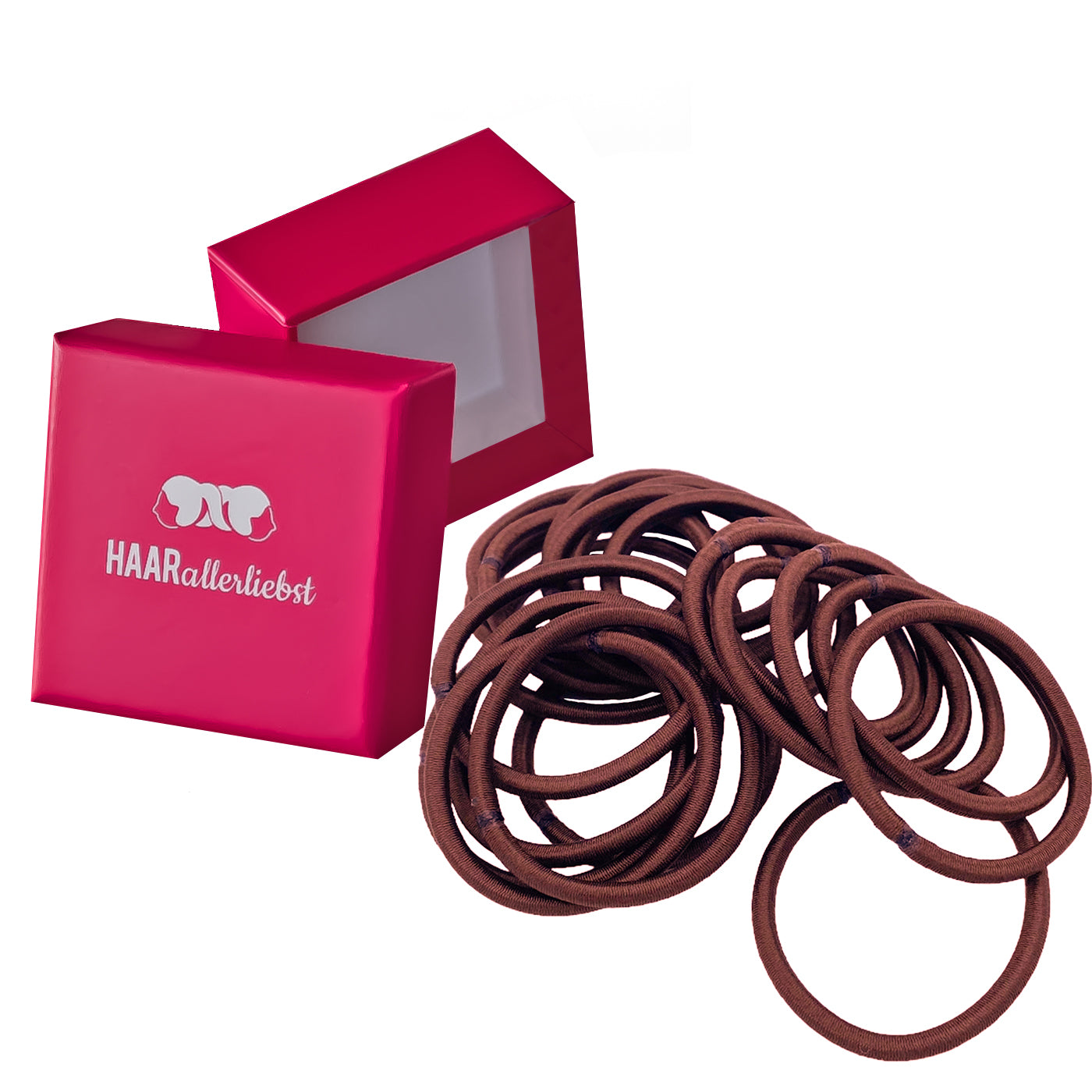 Haargummis (mittelbraun | 20 Stück | 4,5mm dick) - HAARallerliebst