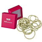 Haargummis gold (20 Stück | 4,5mm dick) pinke Box - HAARallerliebst