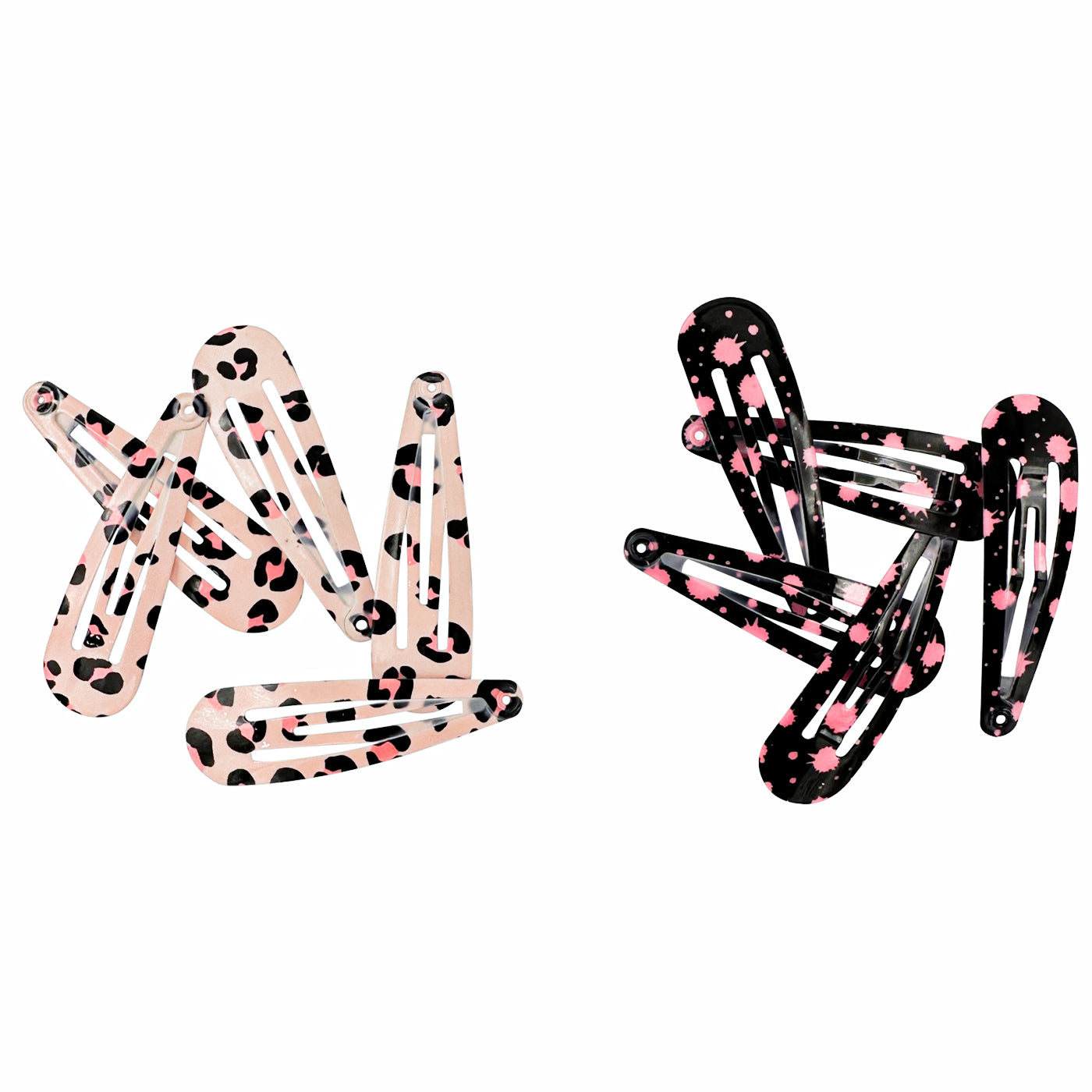 Haarspangen (Leoprint Glitzer | 20 Stück | 5cm) - HAARallerliebst