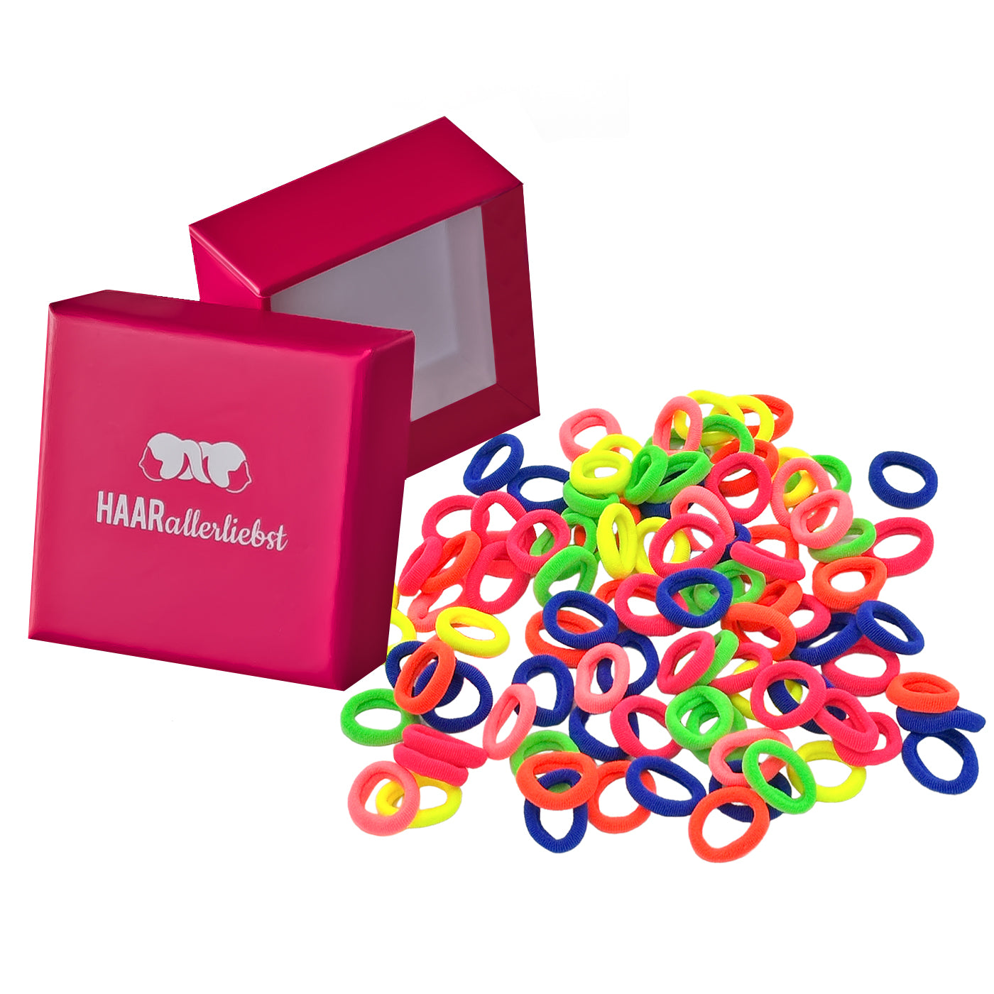 Haargummis klein (Neon | 100 Stück | 2cm) - HAARallerliebst