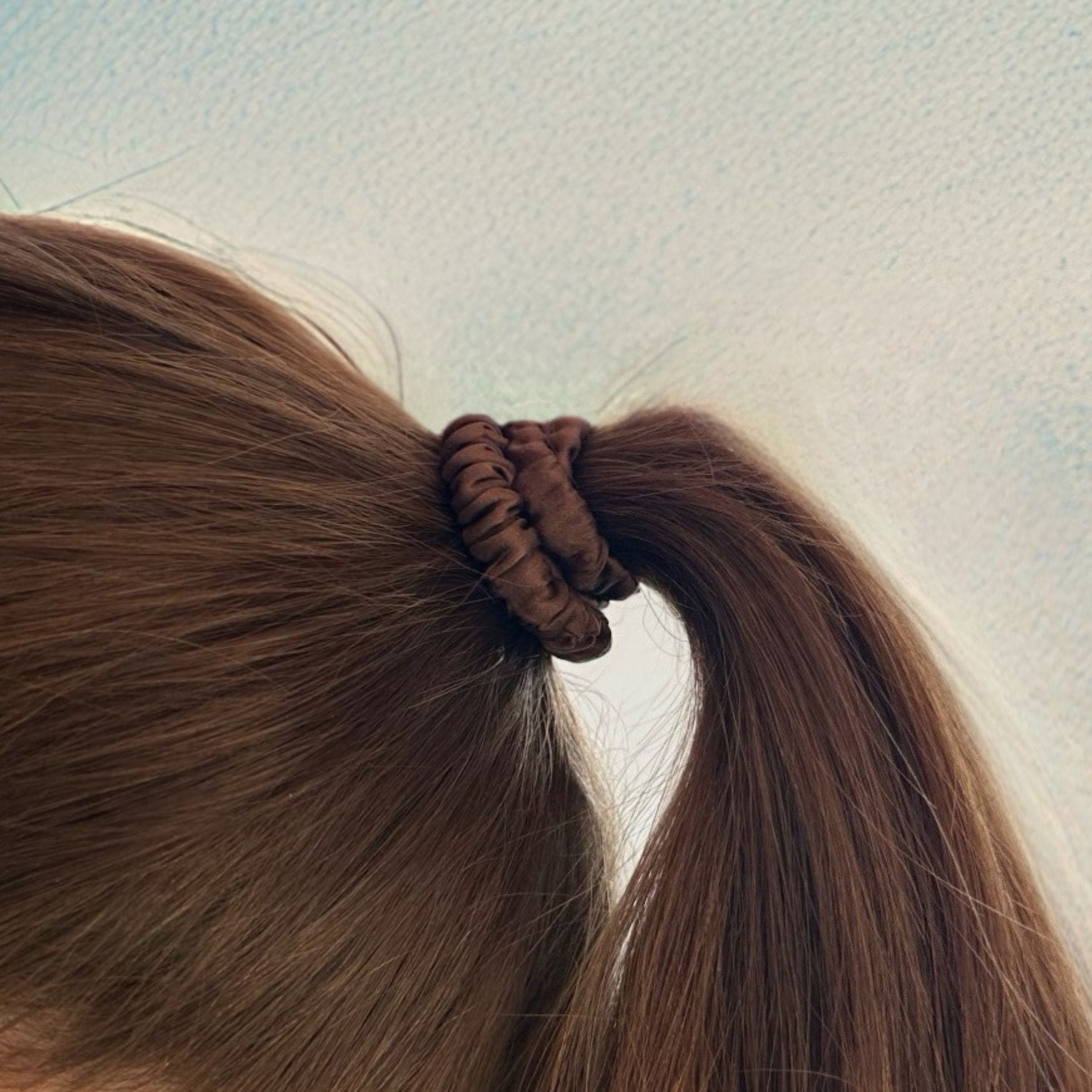 Scrunchies Seide braun (dünn | 4 Stück) - HAARallerliebst