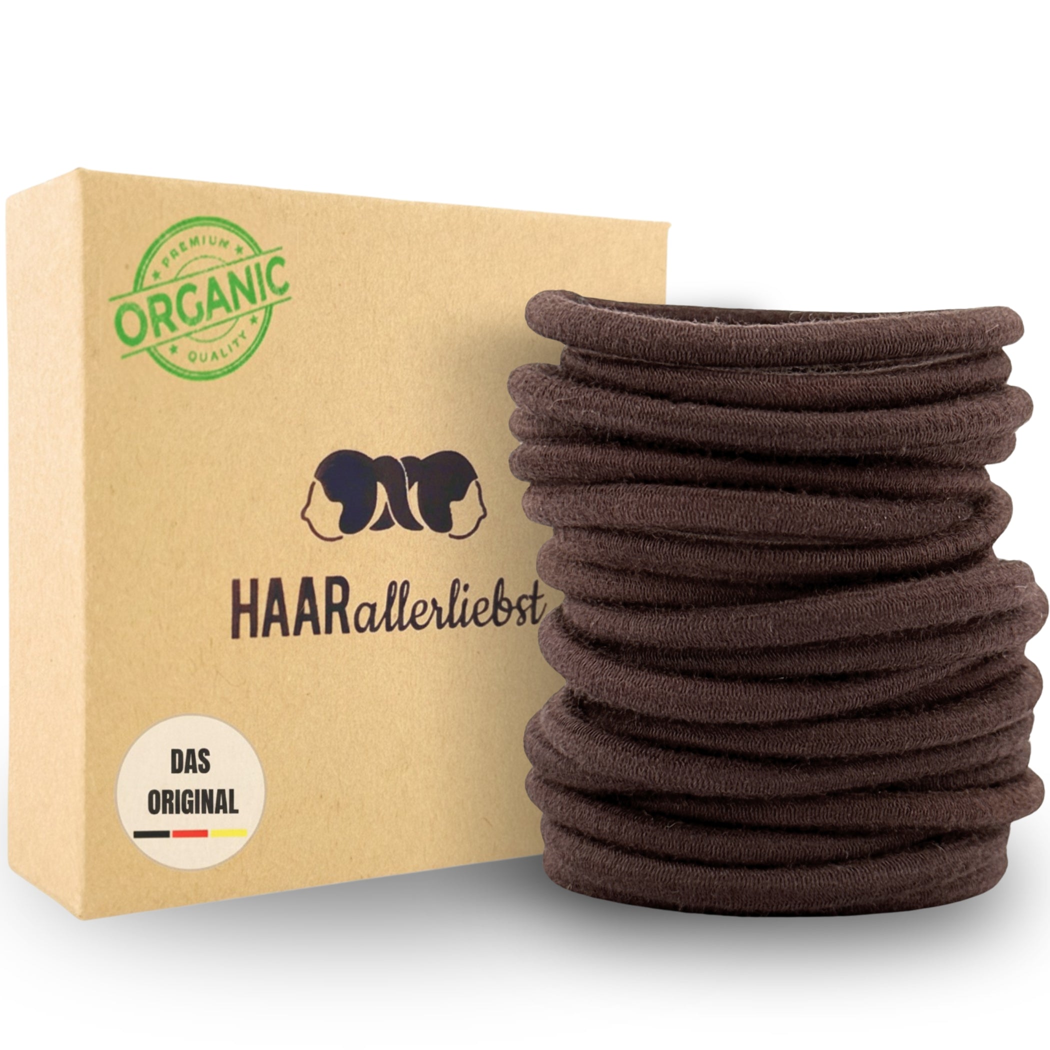 Haarallerliebst Haargummi Damen 20er Set – Haargummis ohne Metall aus Bio-Baumwolle & Naturkautschuk - HAARallerliebst