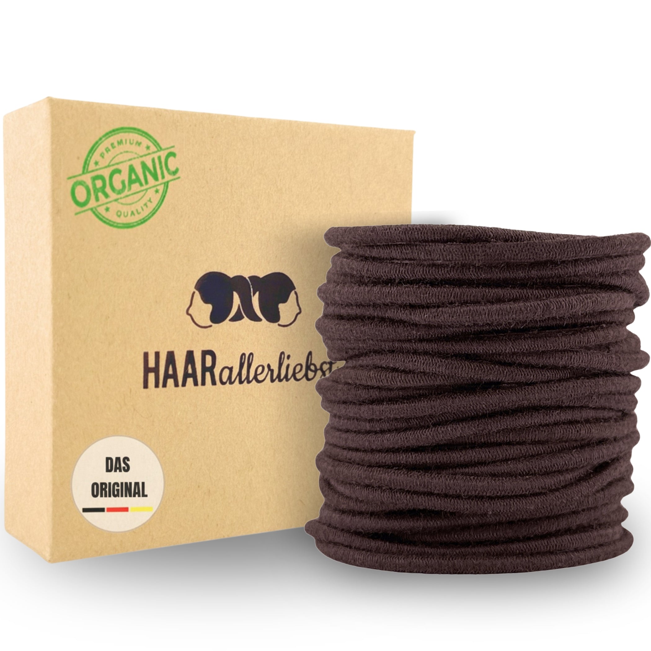 Haarallerliebst Haargummi Damen 30er Set – Haargummis soft ohne Metall aus Bio-Baumwolle & Naturkautschuk - HAARallerliebst