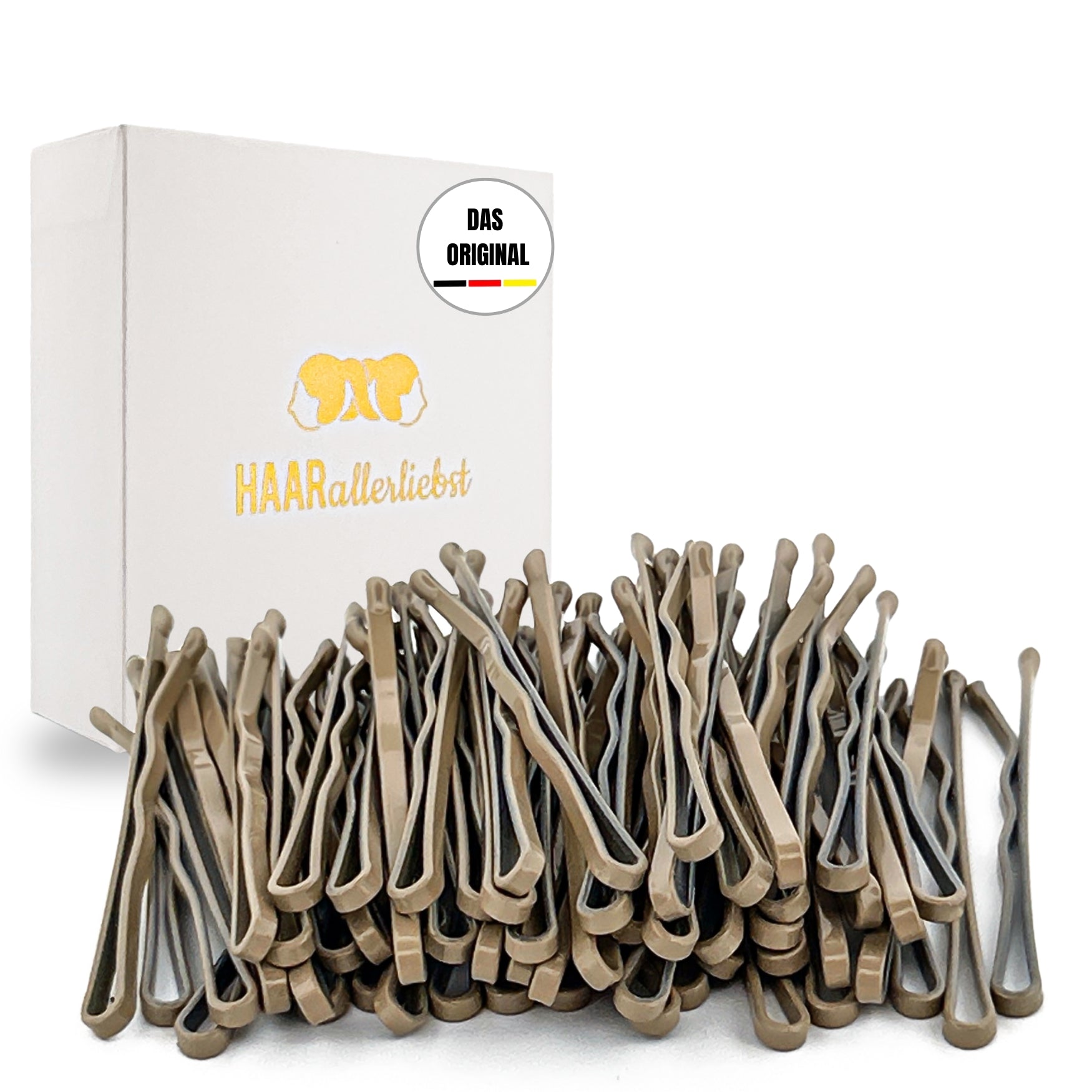 Bobby Pins mini (beige | 50 Stück | 34mm) - HAARallerliebst