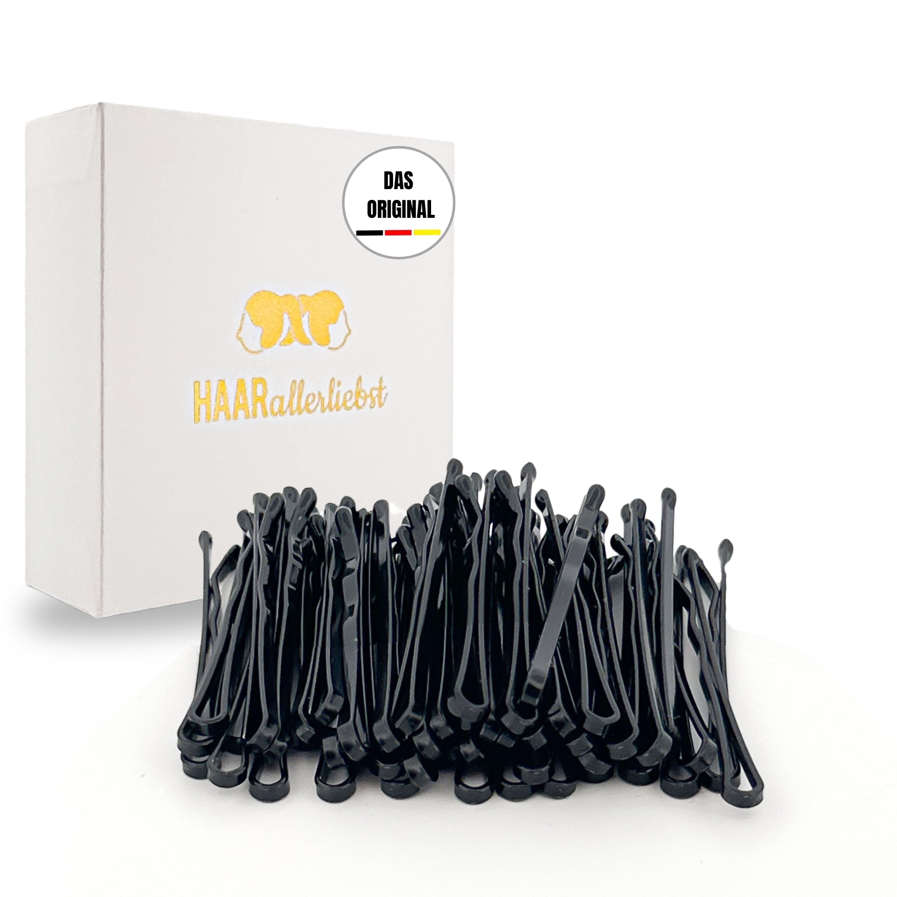 Mini Bobby Pins (schwarz | 50 Stück | 34mm) - HAARallerliebst