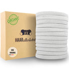 Haarallerliebst Haargummi Damen 12er Set – Haargummis flach ohne Metall aus Bio-Baumwolle & Naturkautschuk - HAARallerliebst