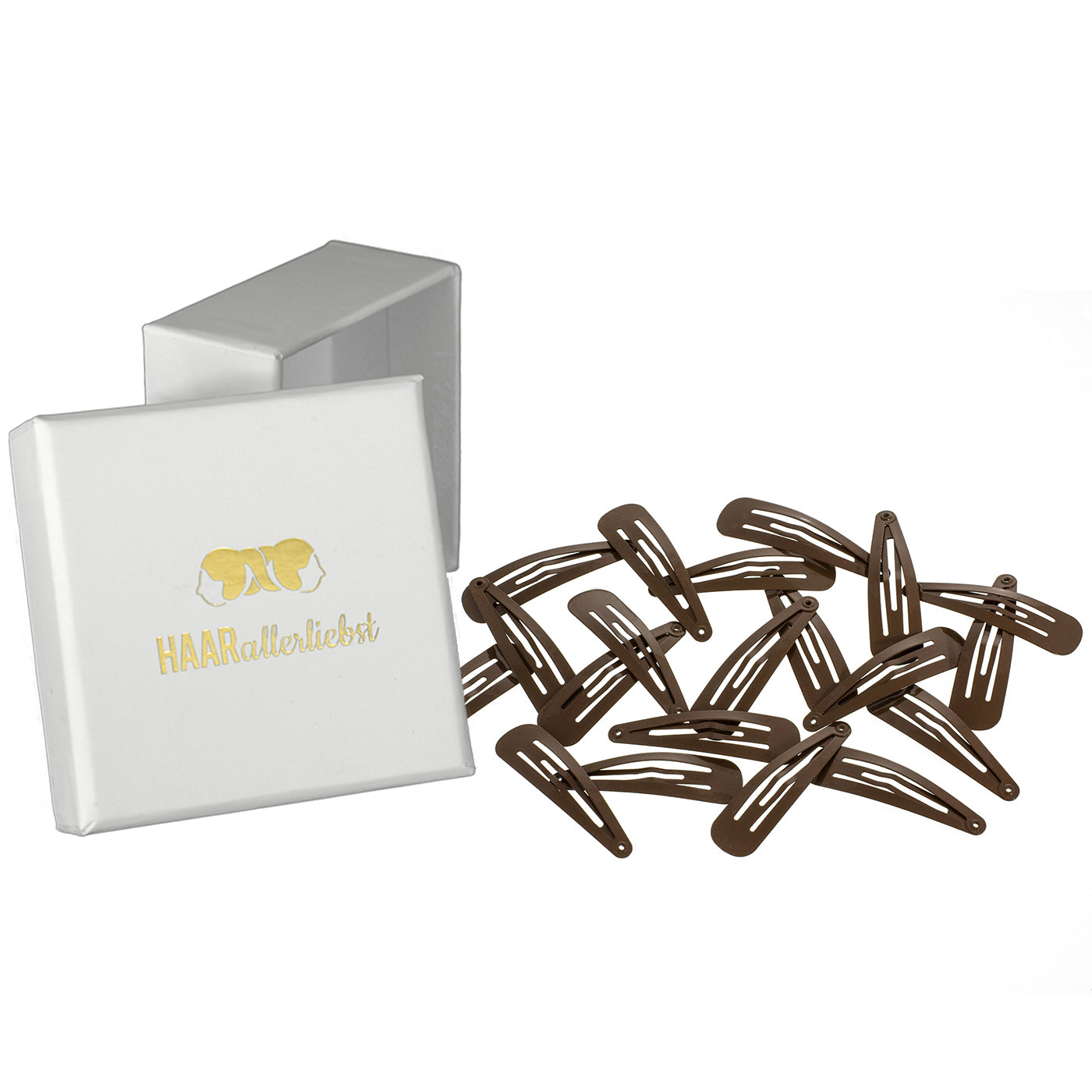 Haarspangen (braun | 20 Stück | 5cm) - HAARallerliebst