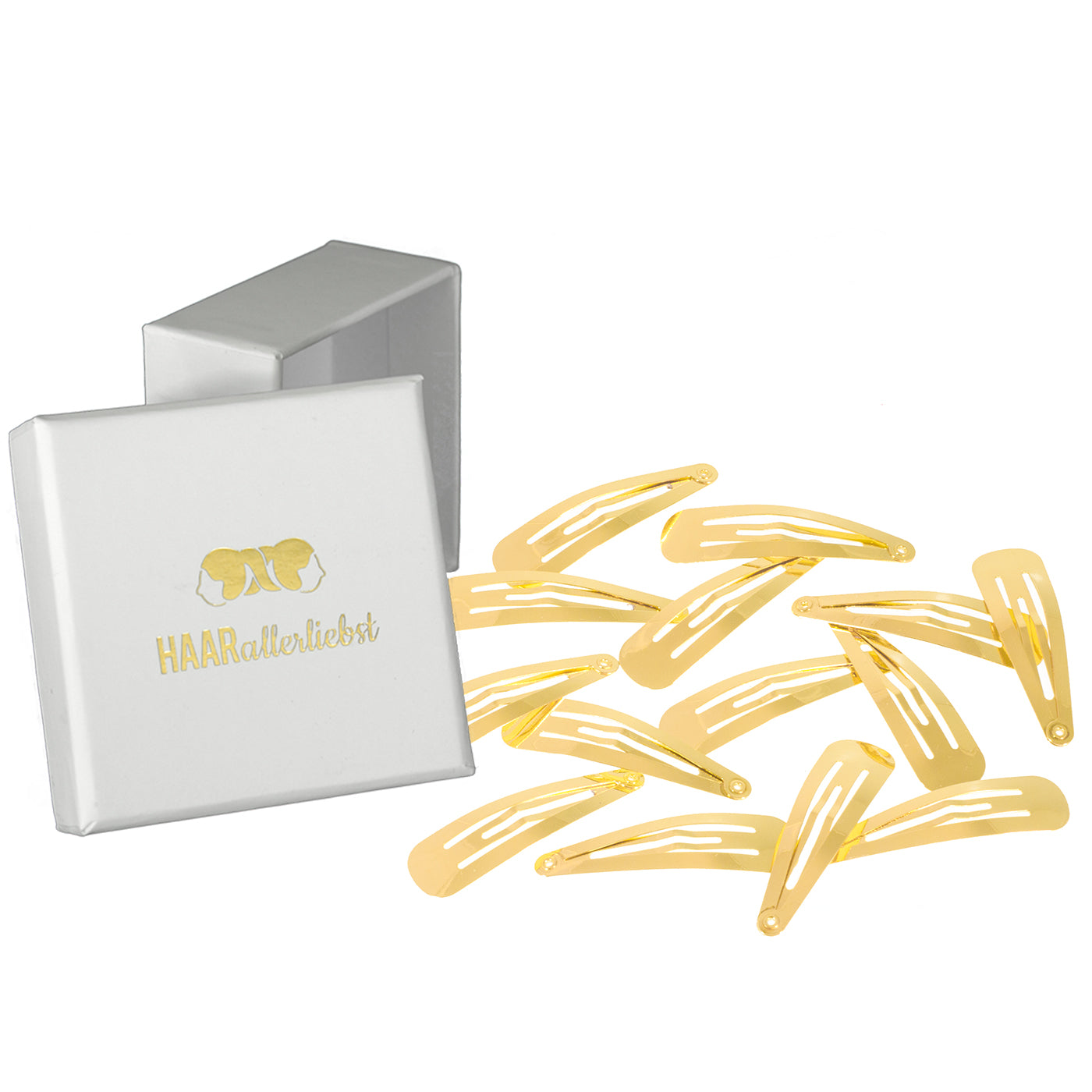 Haarspangen (gold glänzend | 14 Stück | 5cm) - HAARallerliebst